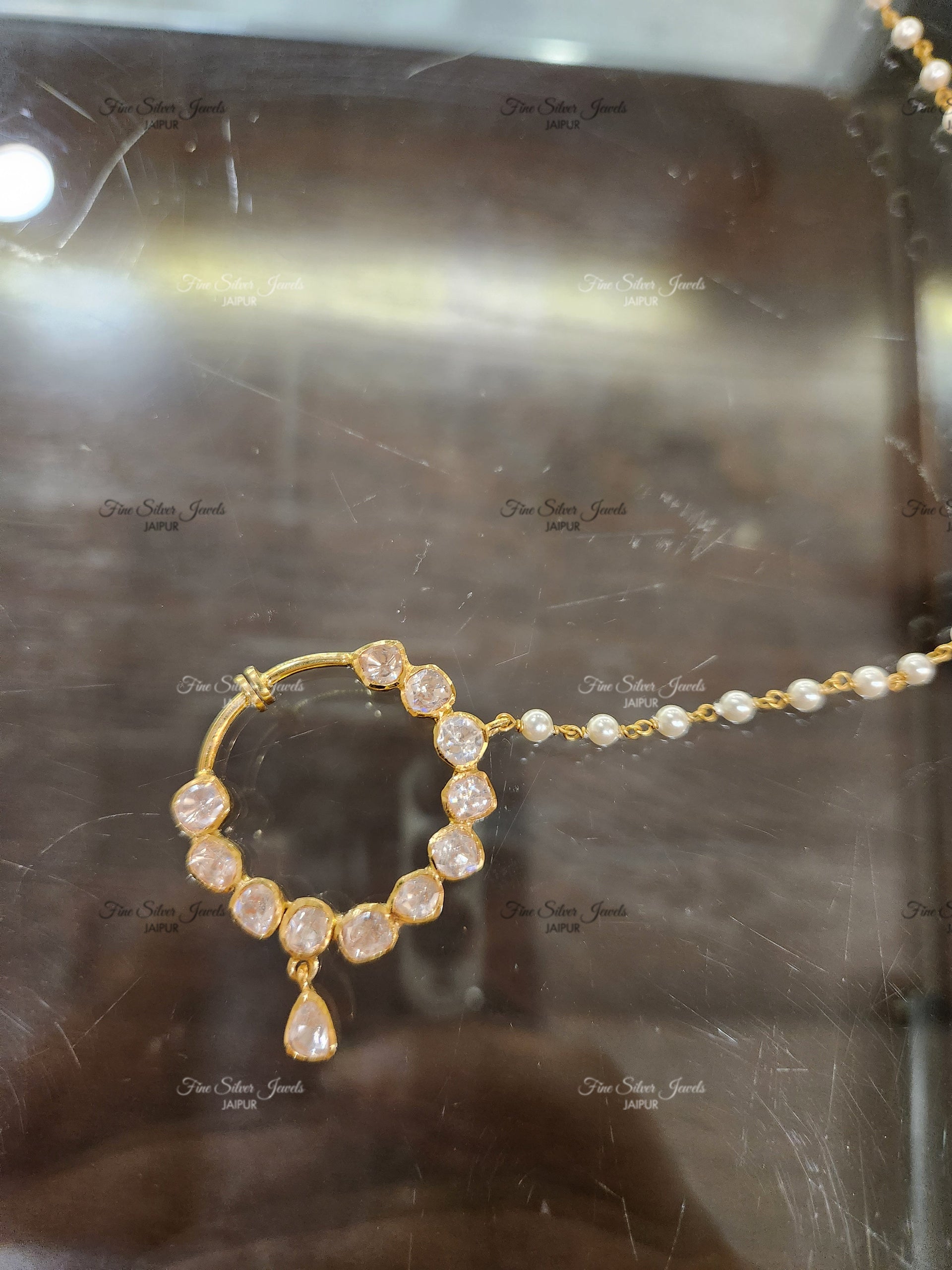 925 Silver Deep Polki Nath