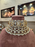 925 Silver Dhara Polki Choker Necklace