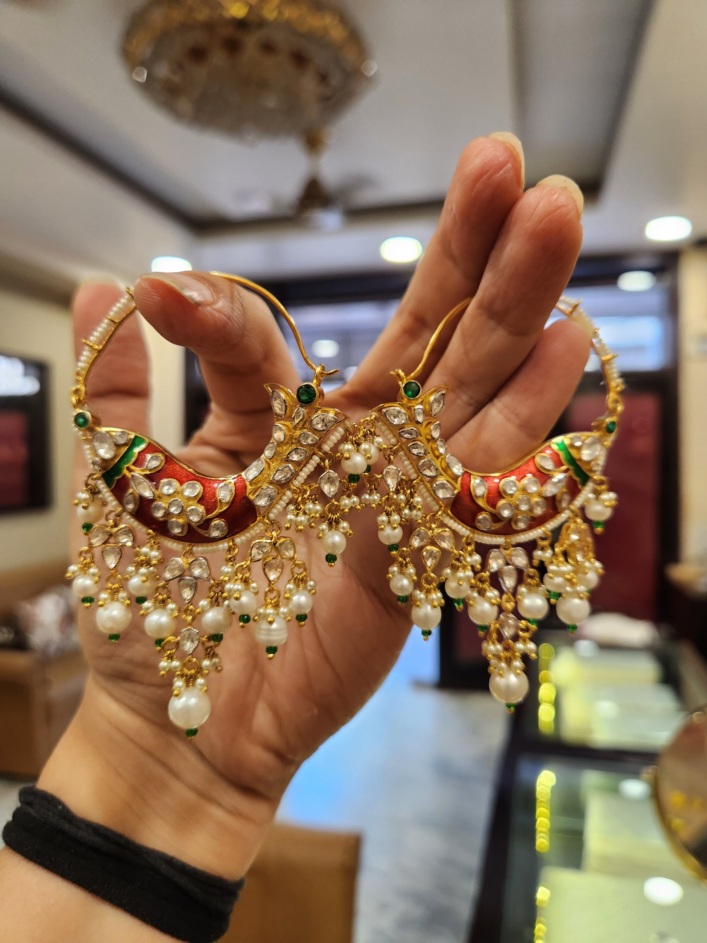 925 Silver Chandrakala Bali Earrings