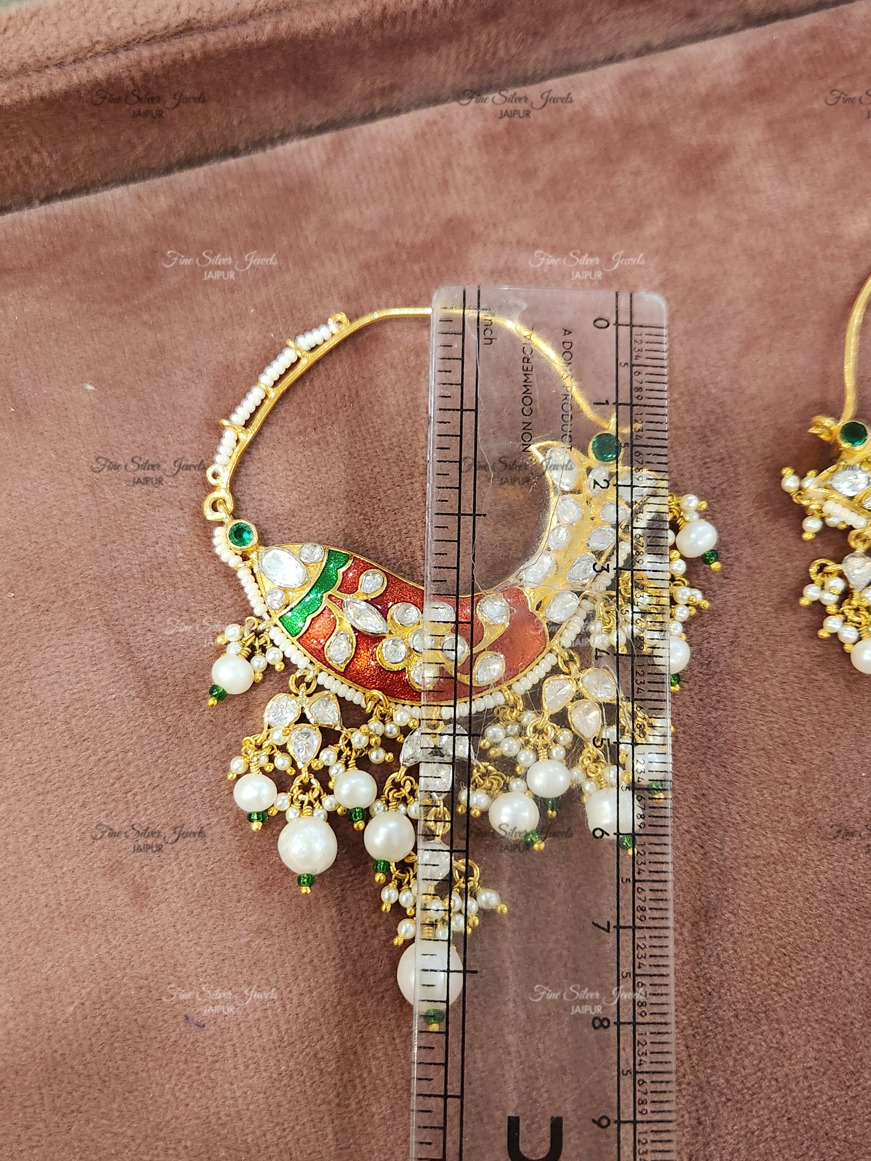 925 Silver Chandrakala Bali Earrings