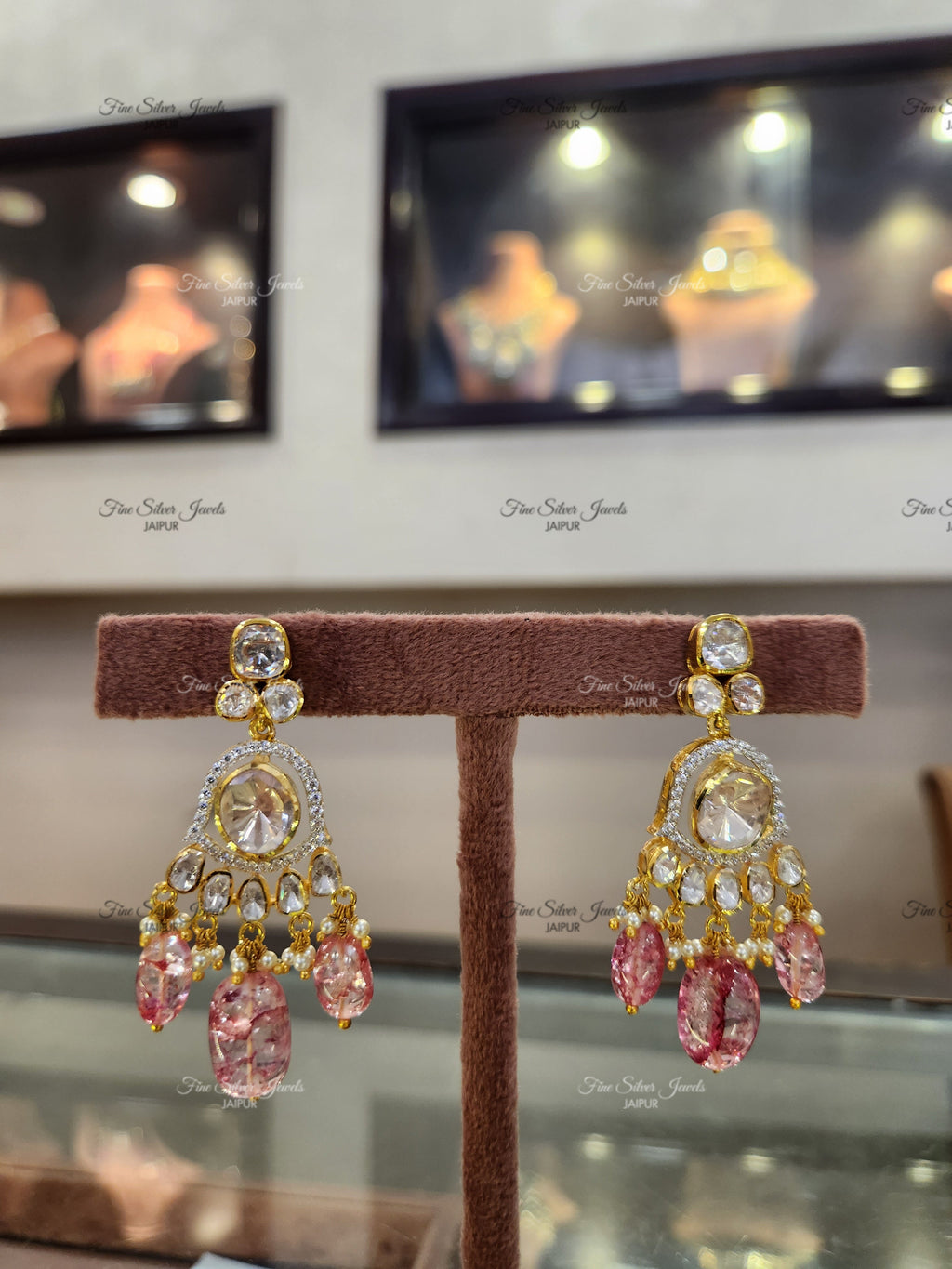 925 Silver Rivaah Polki Necklace Set