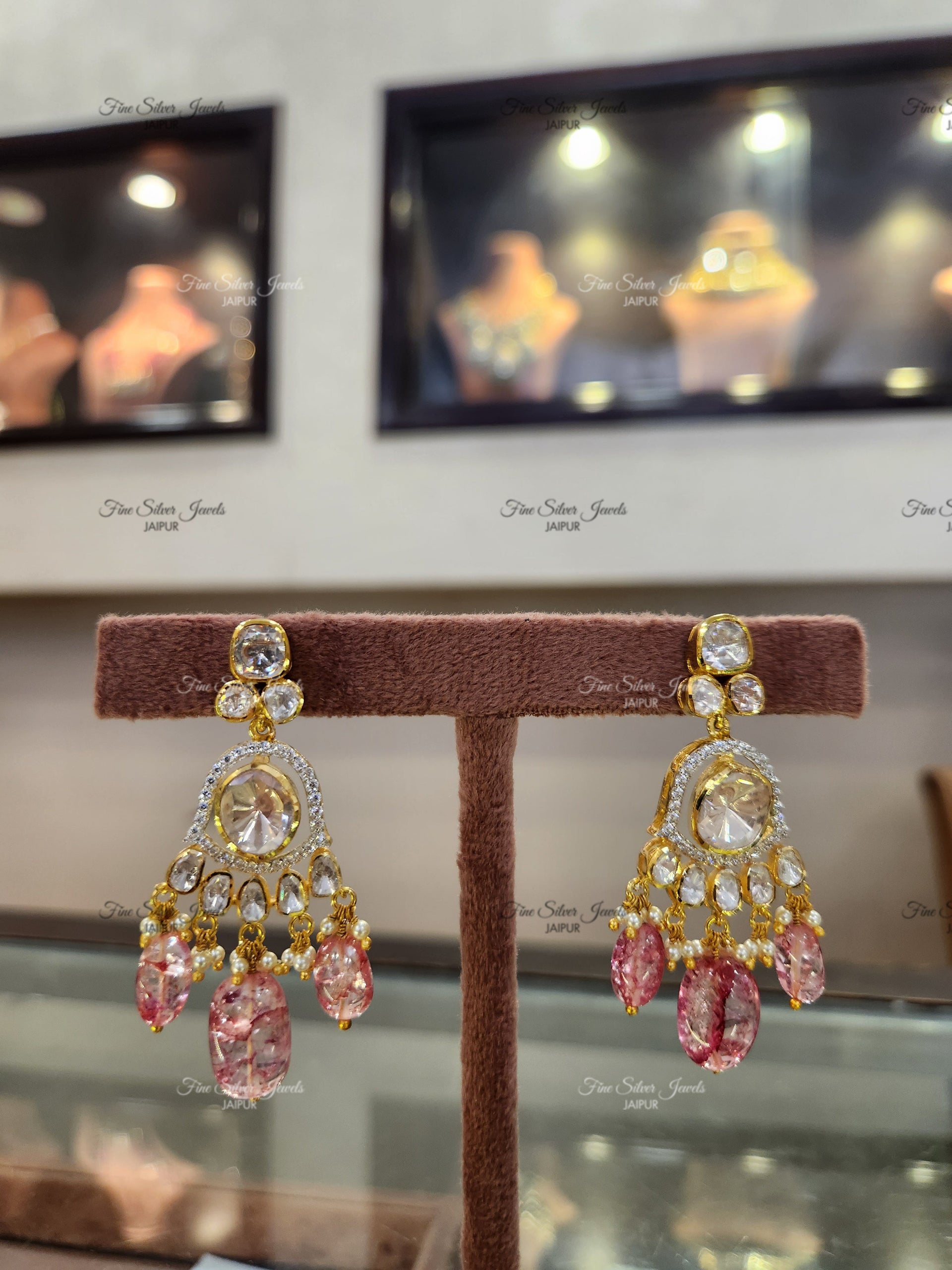 925 Silver Rivaah Polki Necklace Set
