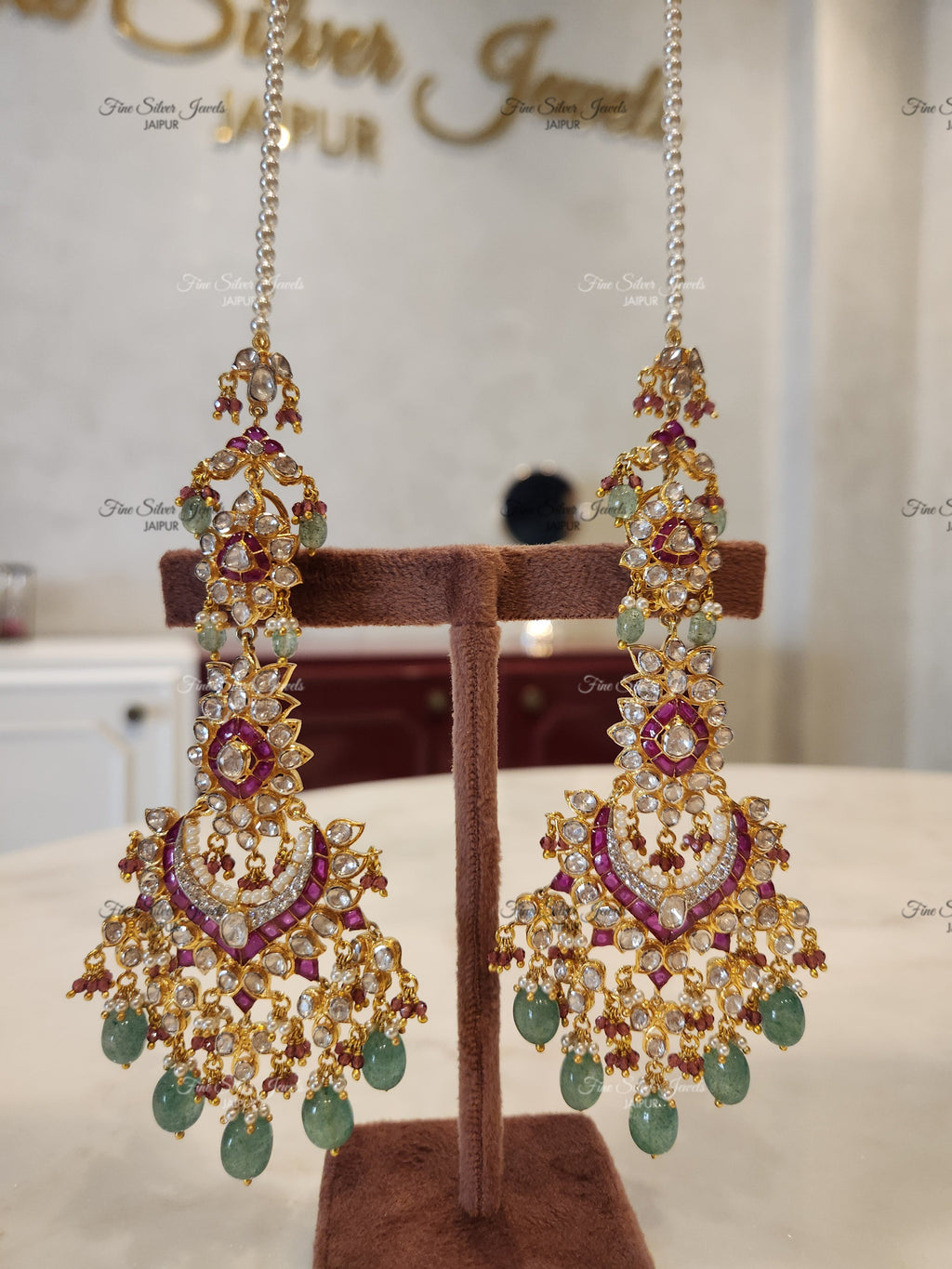925 Silver Zahira Polki Earrings