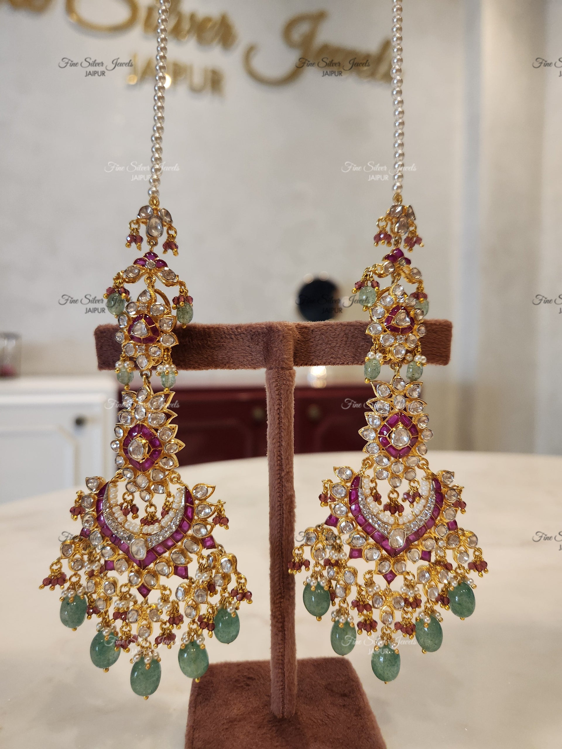 925 Silver Zahira Polki Earrings