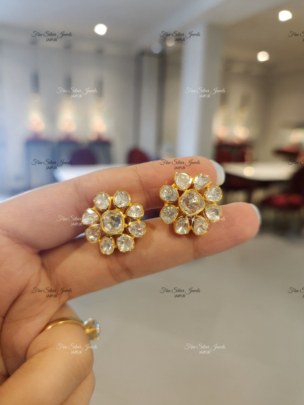 925 Silver Floral Pendant Set
