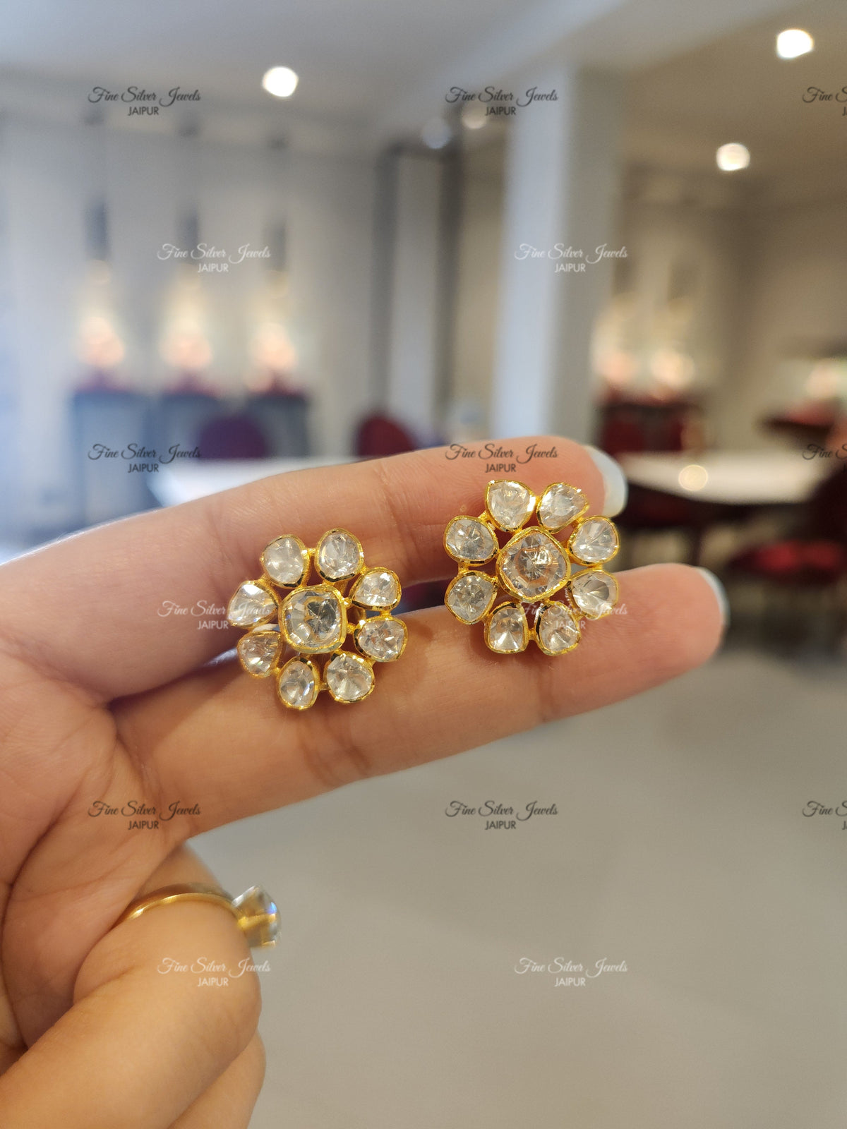 925 Silver Floral Pendant Set