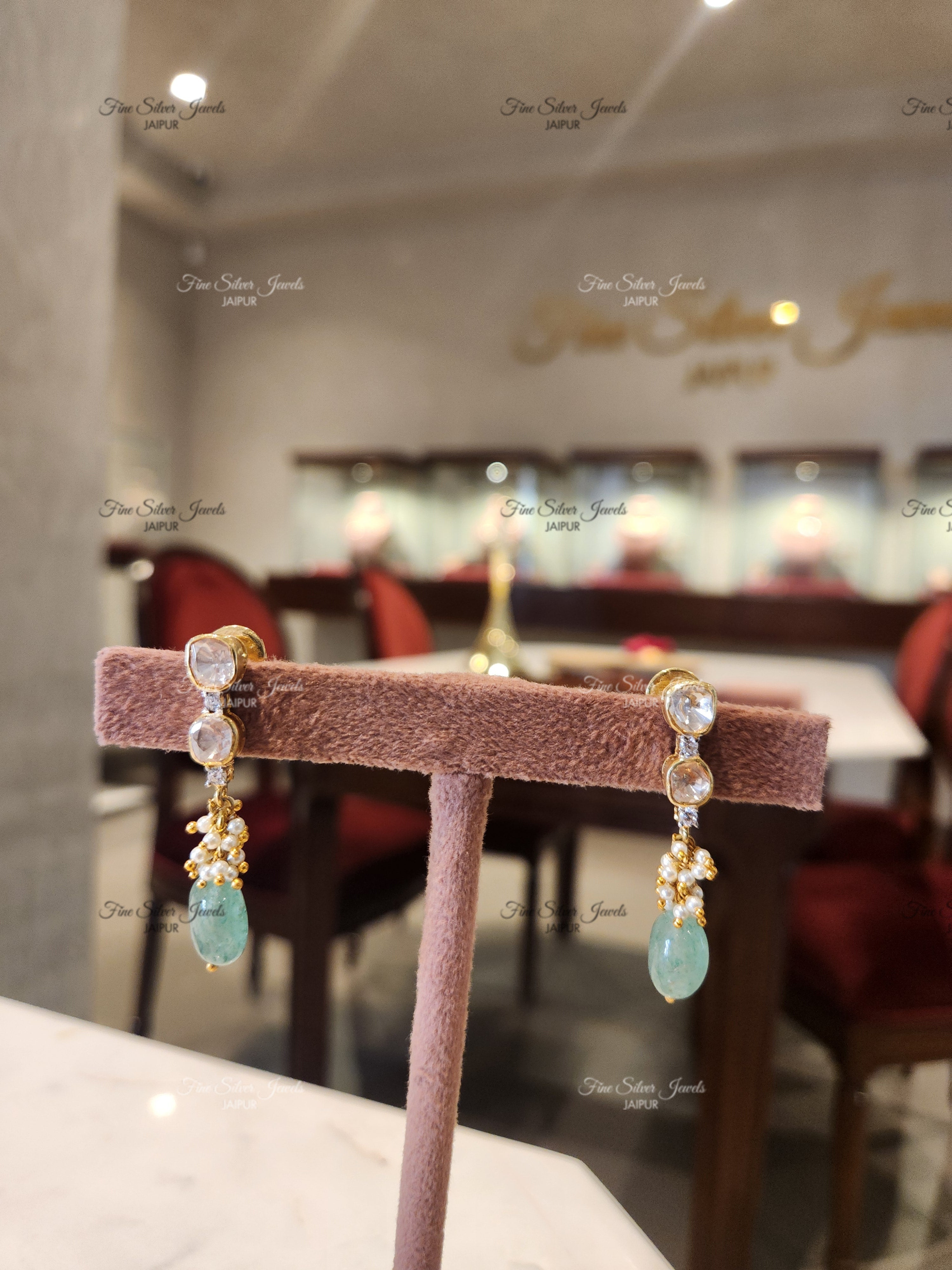 925 Silver PADMINI POLKI EARRING