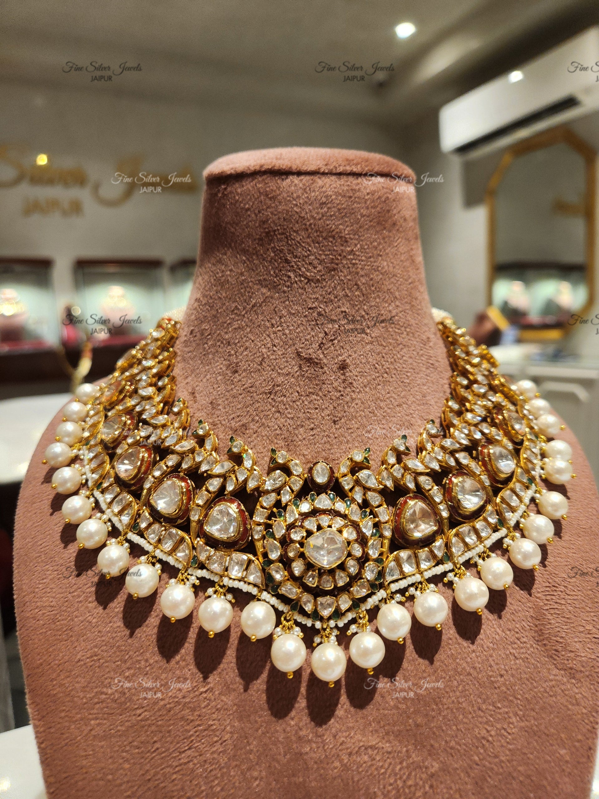 925 Silver Regal Peacock Necklace Set