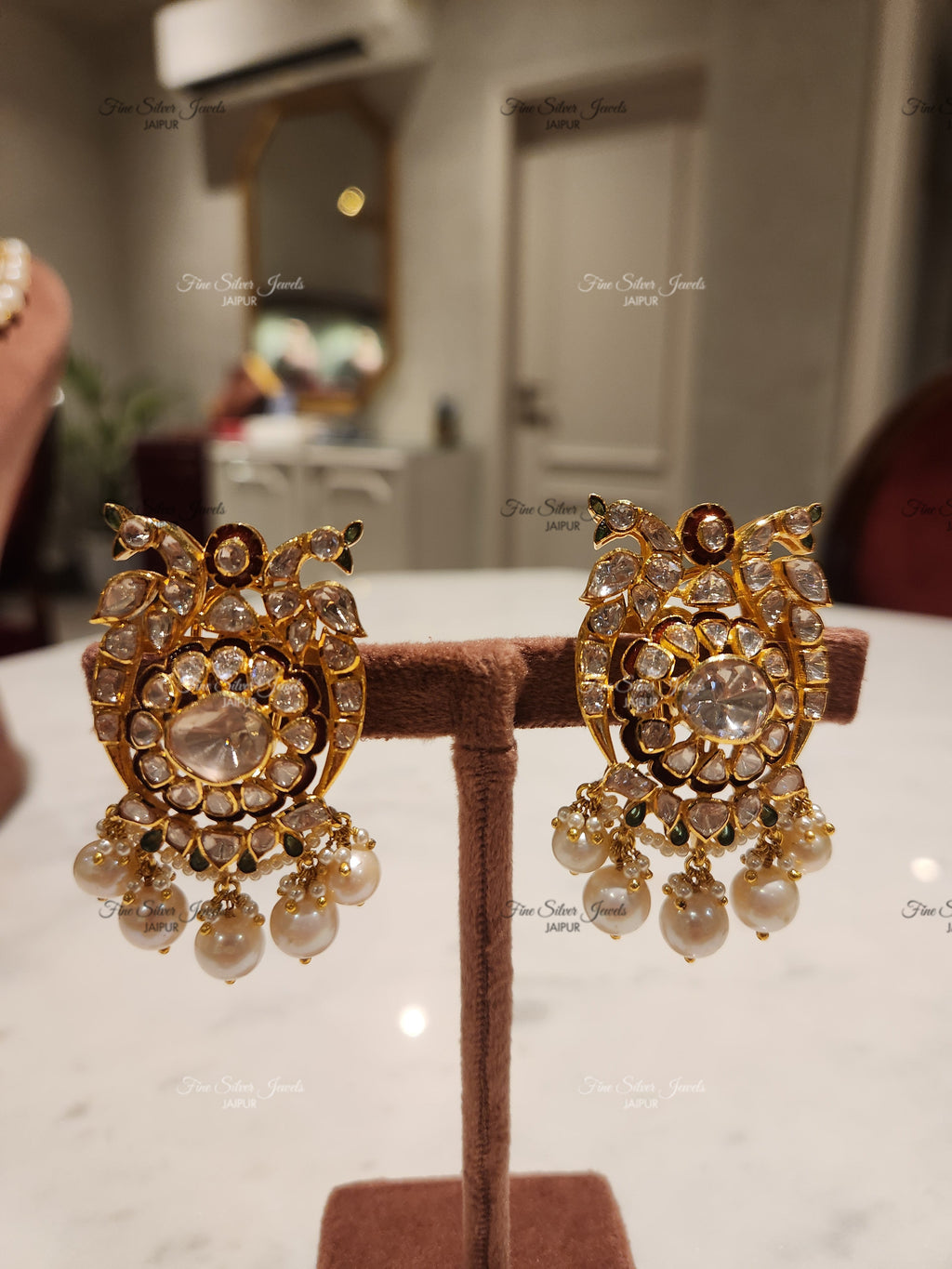 925 Silver Regal Peacock Necklace Set