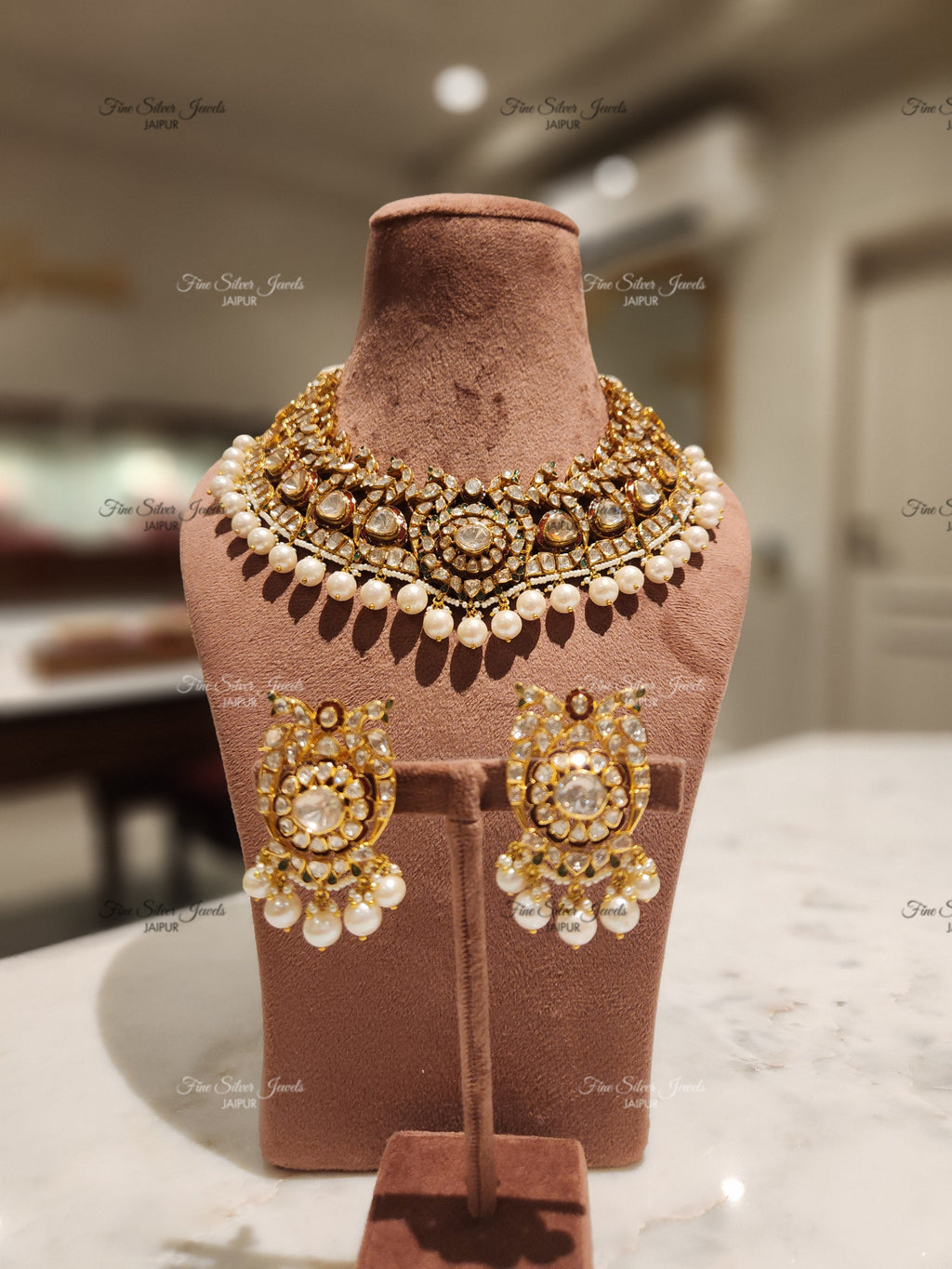 925 Silver Regal Peacock Necklace Set