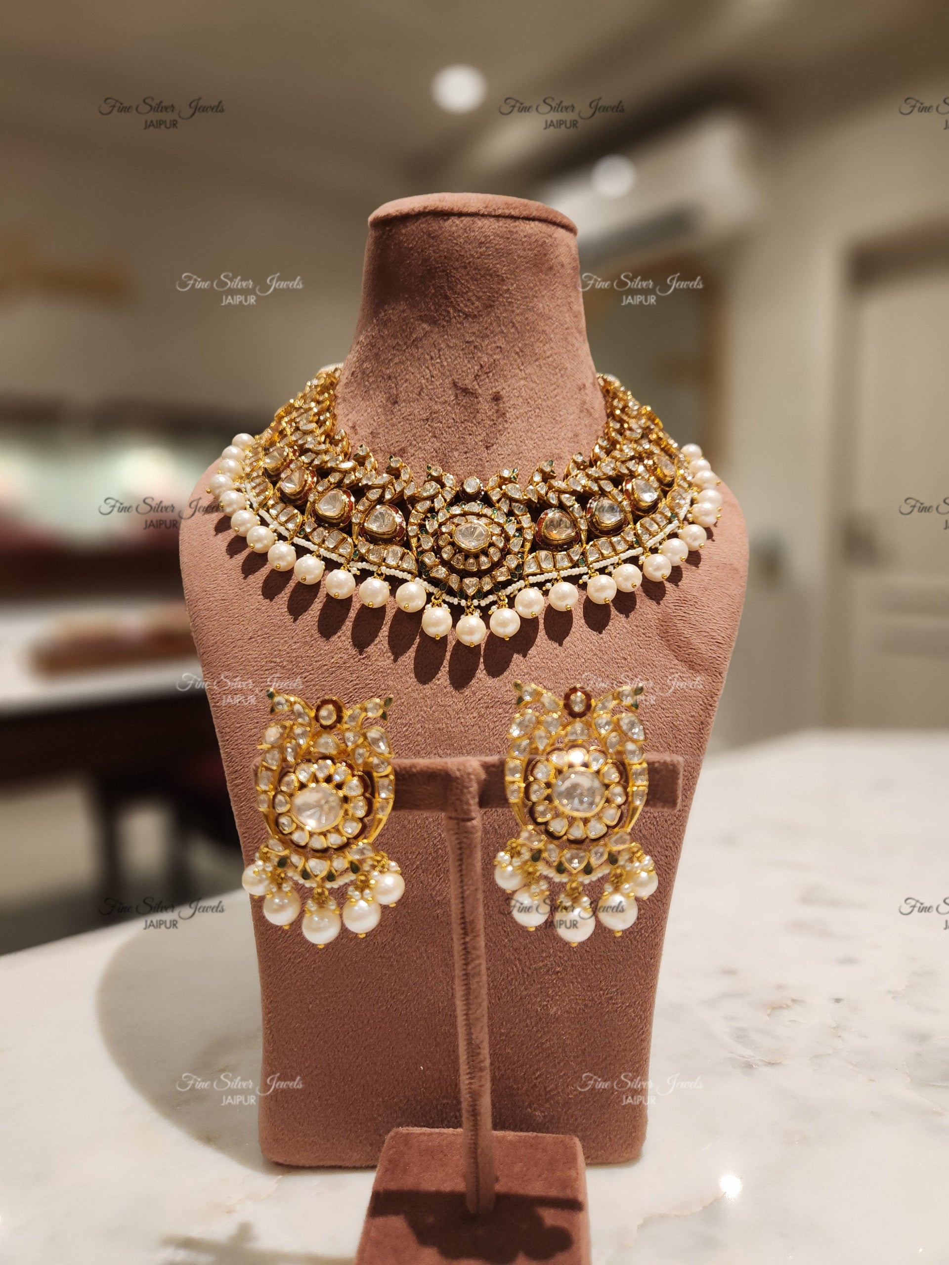 925 Silver Regal Peacock Necklace Set