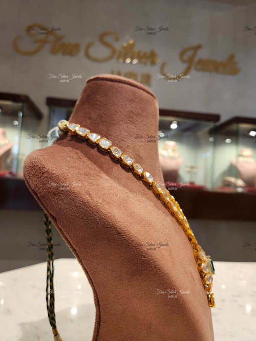 92.5 Silver Rooh Polki Necklace