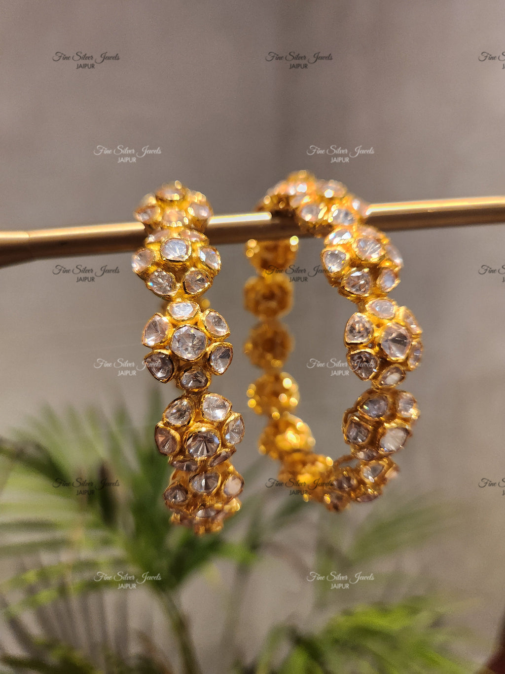 925 Silver Floral Bangles