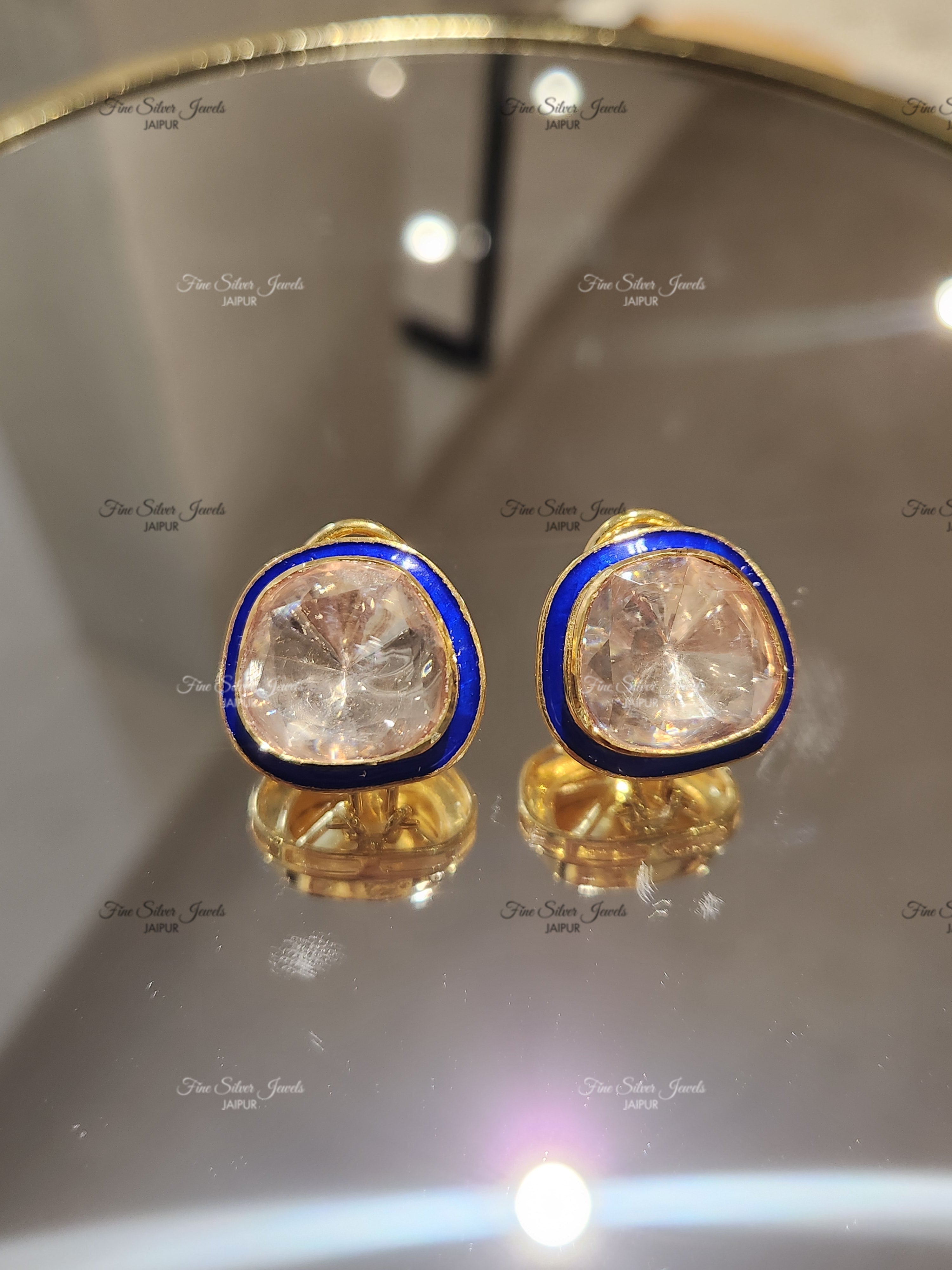 925 Silver Satya Polki Earring