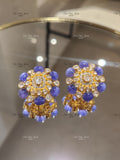925 Silver Royal Sapphire Earring