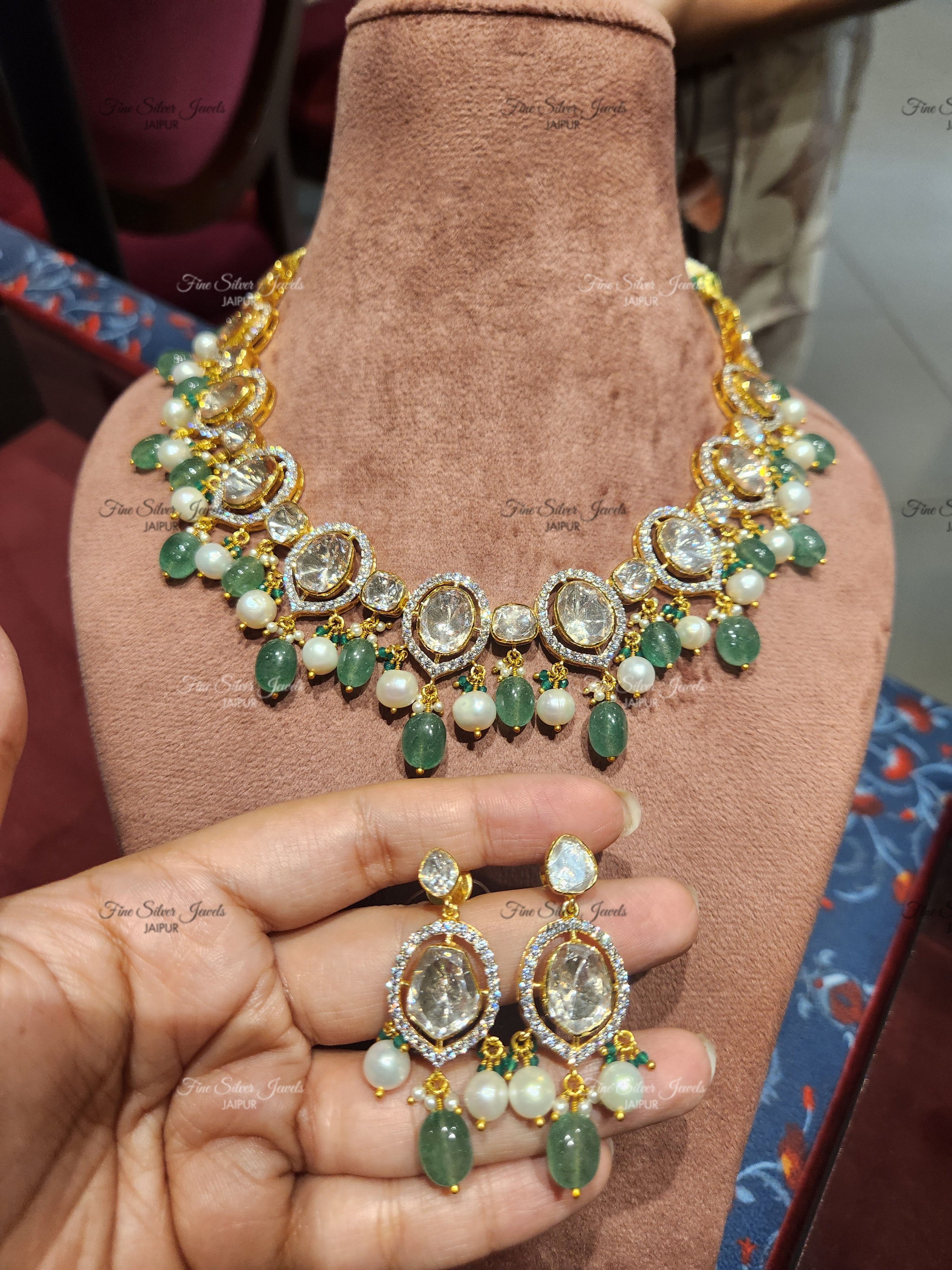 925 Silver Indrani Necklace Set