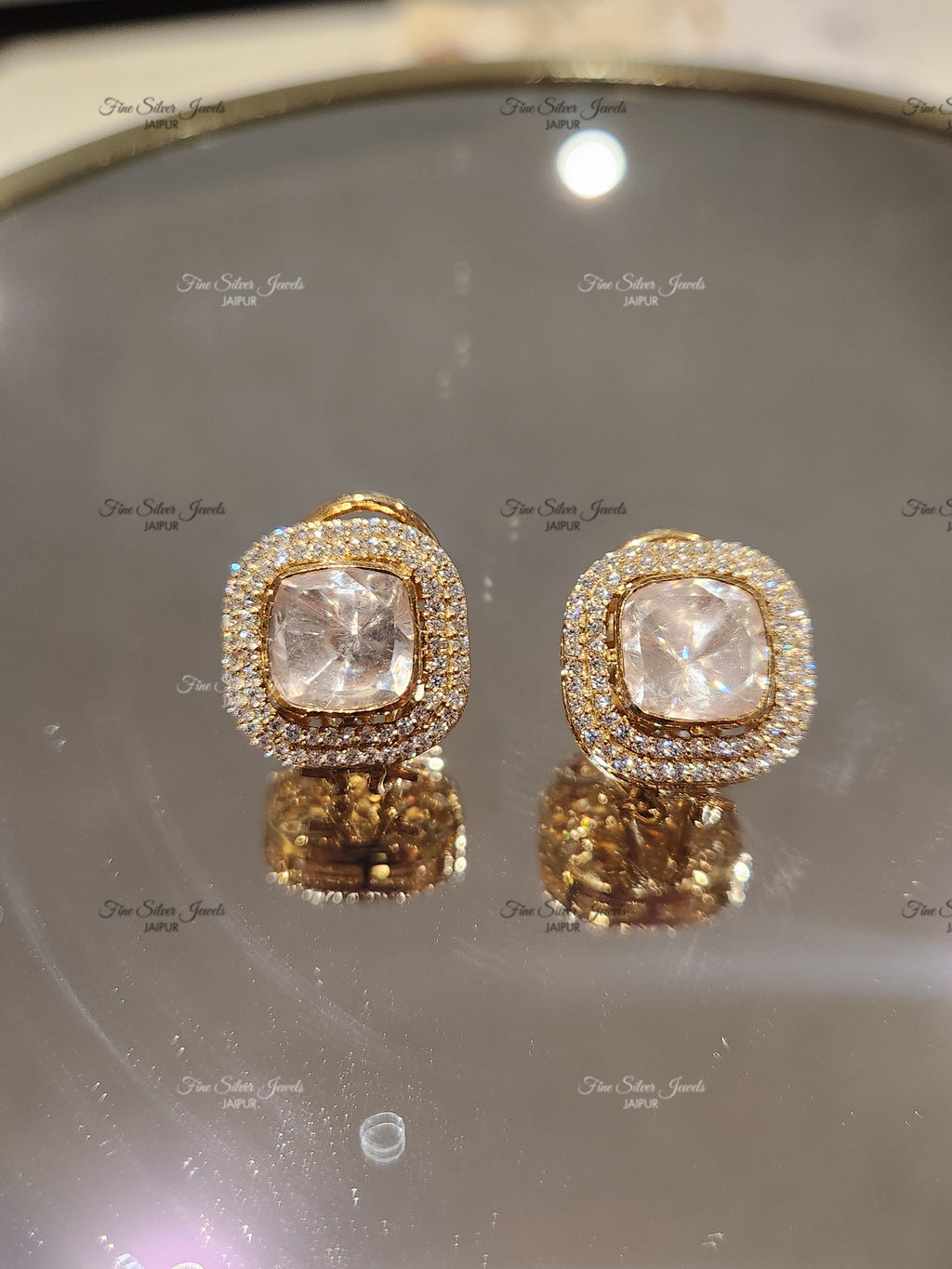 EYE CANDY POLKI EARRINGS