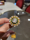 925 Silver Vivah Polki Ring