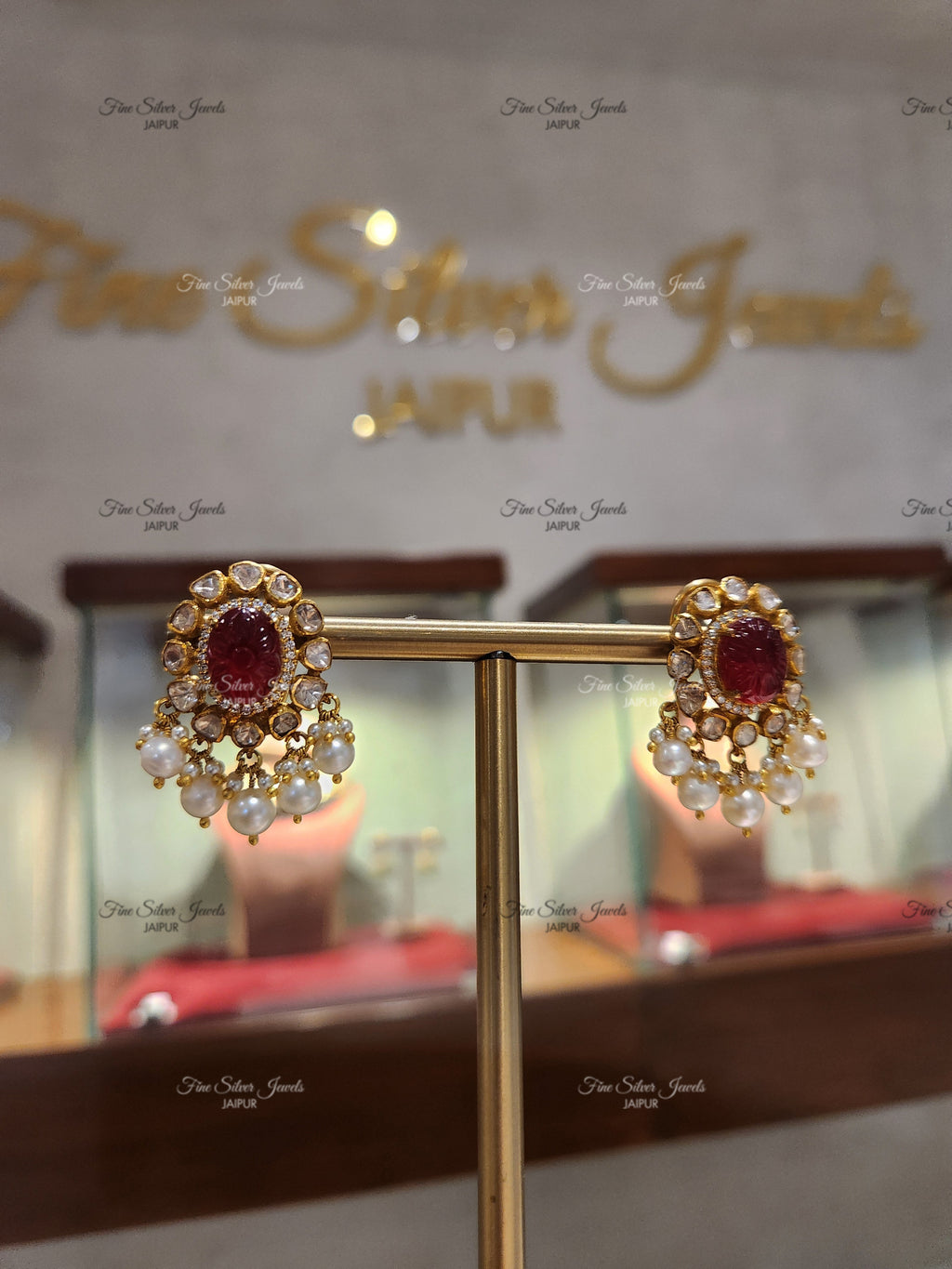 925 Silver Multi Gem Navratan Necklace set