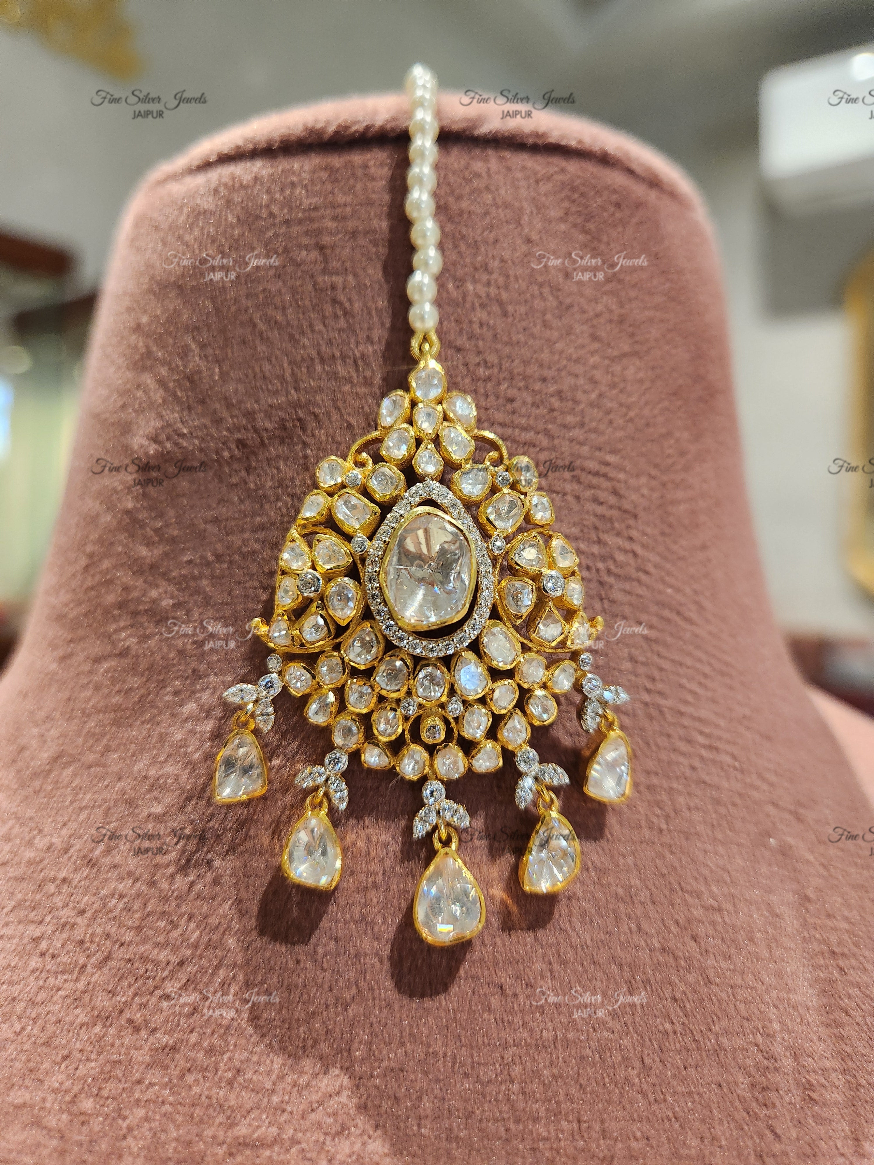 925 Silver Polki Mangtikka