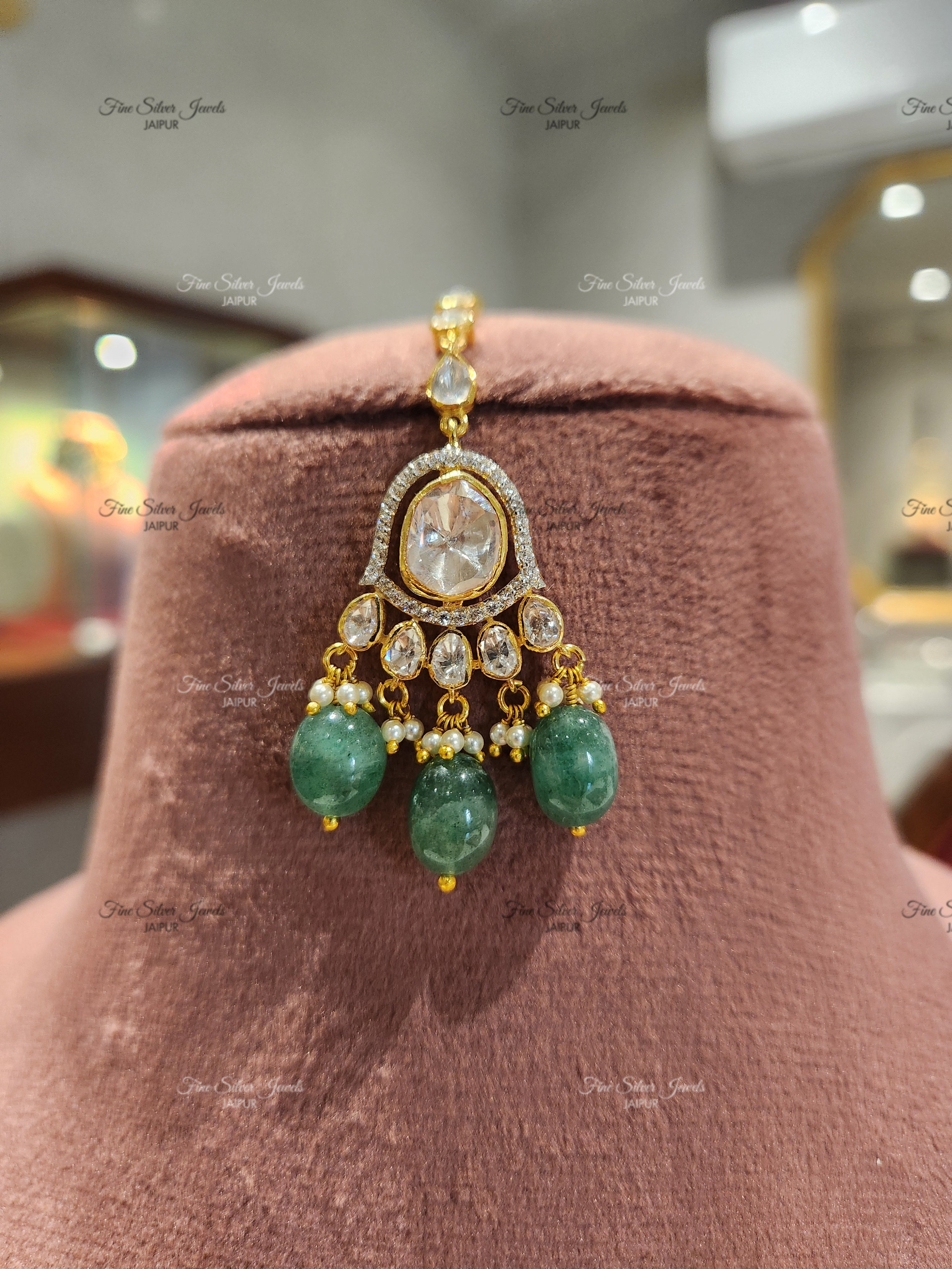 925 Silver Rivaah Polki Mangtikka