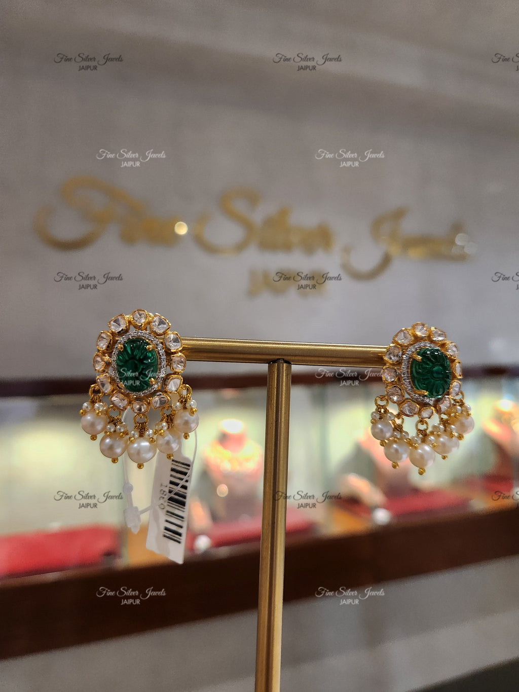 925 Silver Multi Gem Navratan Necklace set