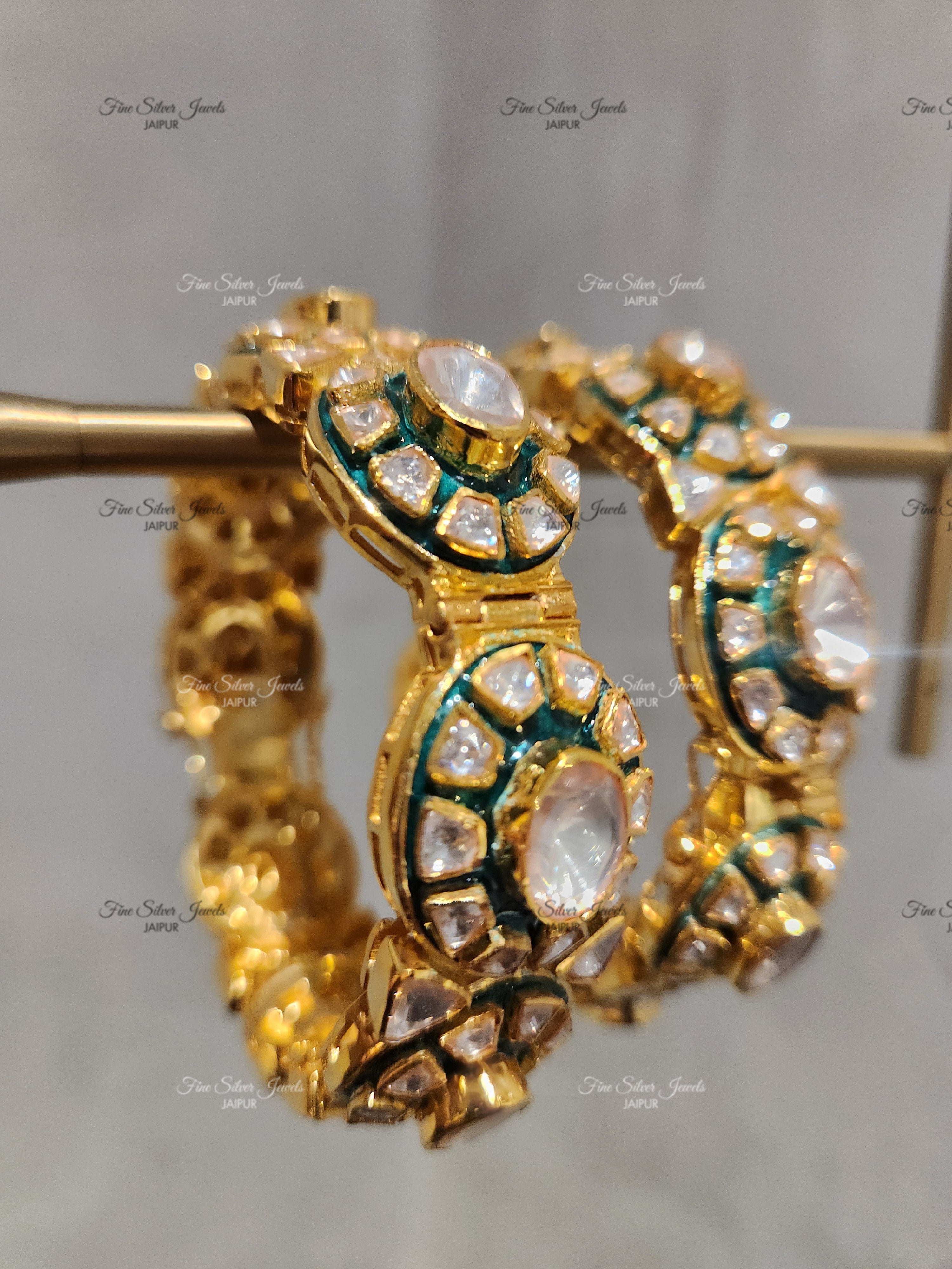 925 Silver Soma Polki Bangle