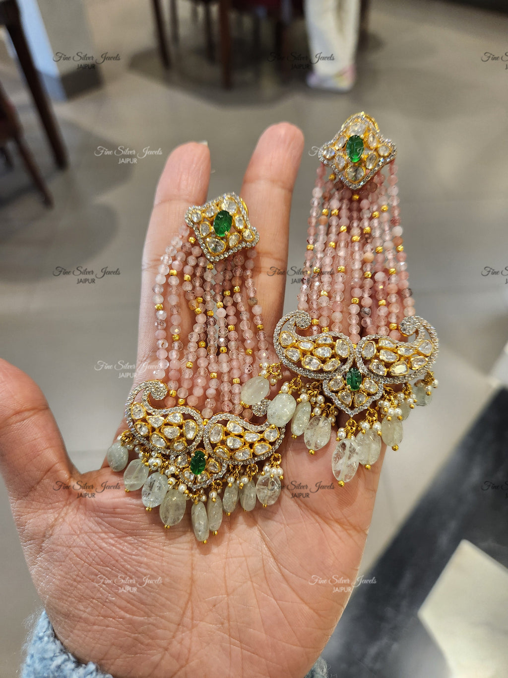 925 Silver Ratna Necklace Set