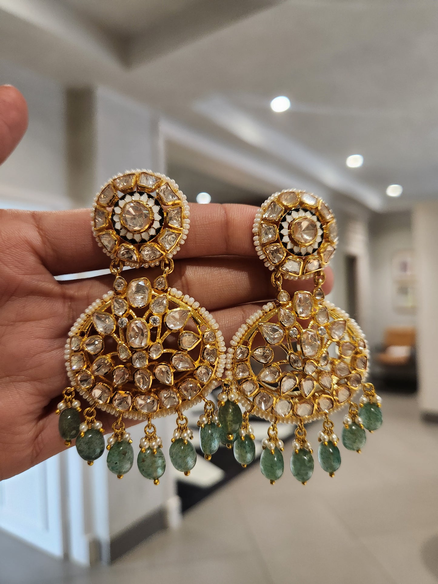 925 Silver Srinika Chandbali Earrings