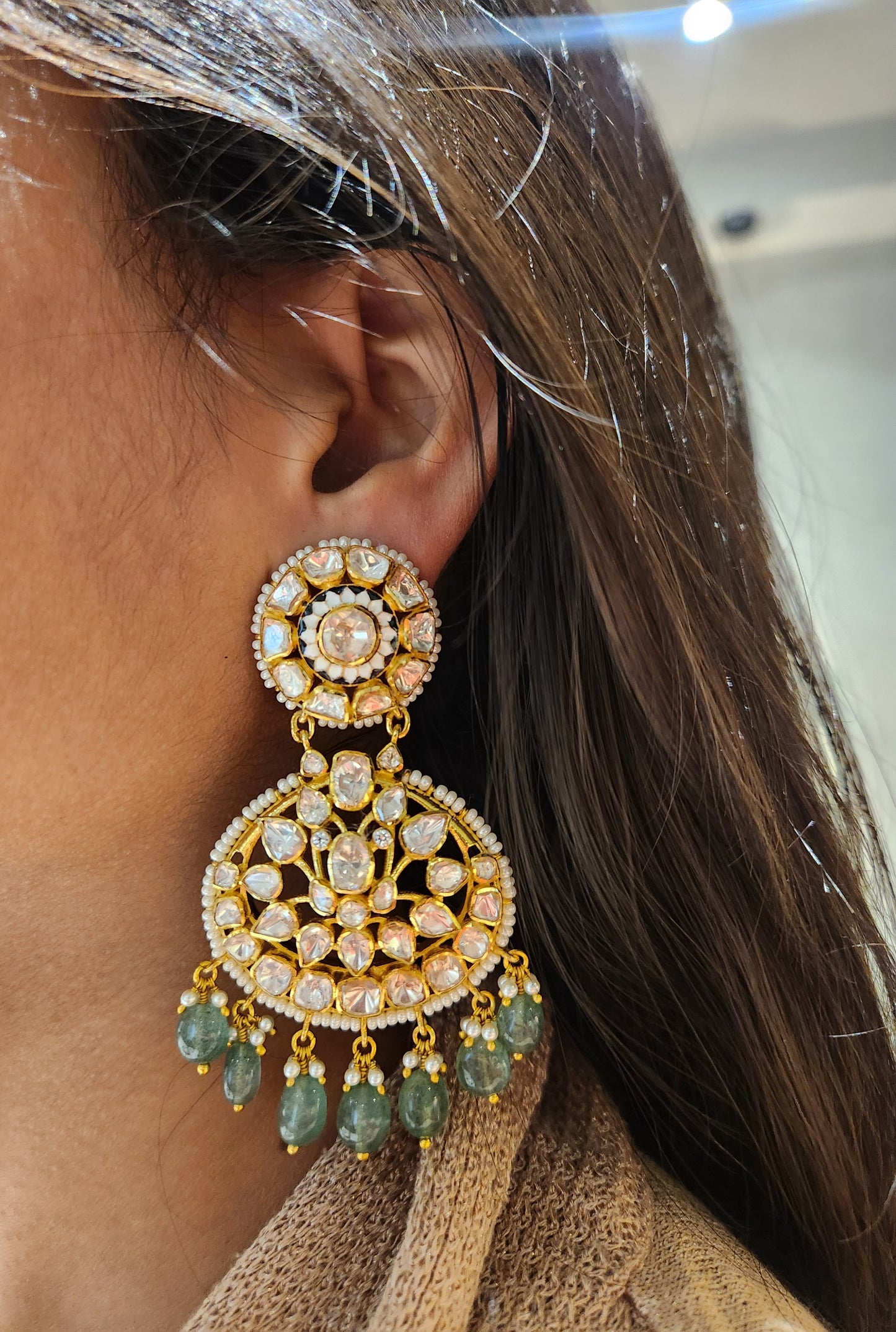 925 Silver Srinika Chandbali Earrings