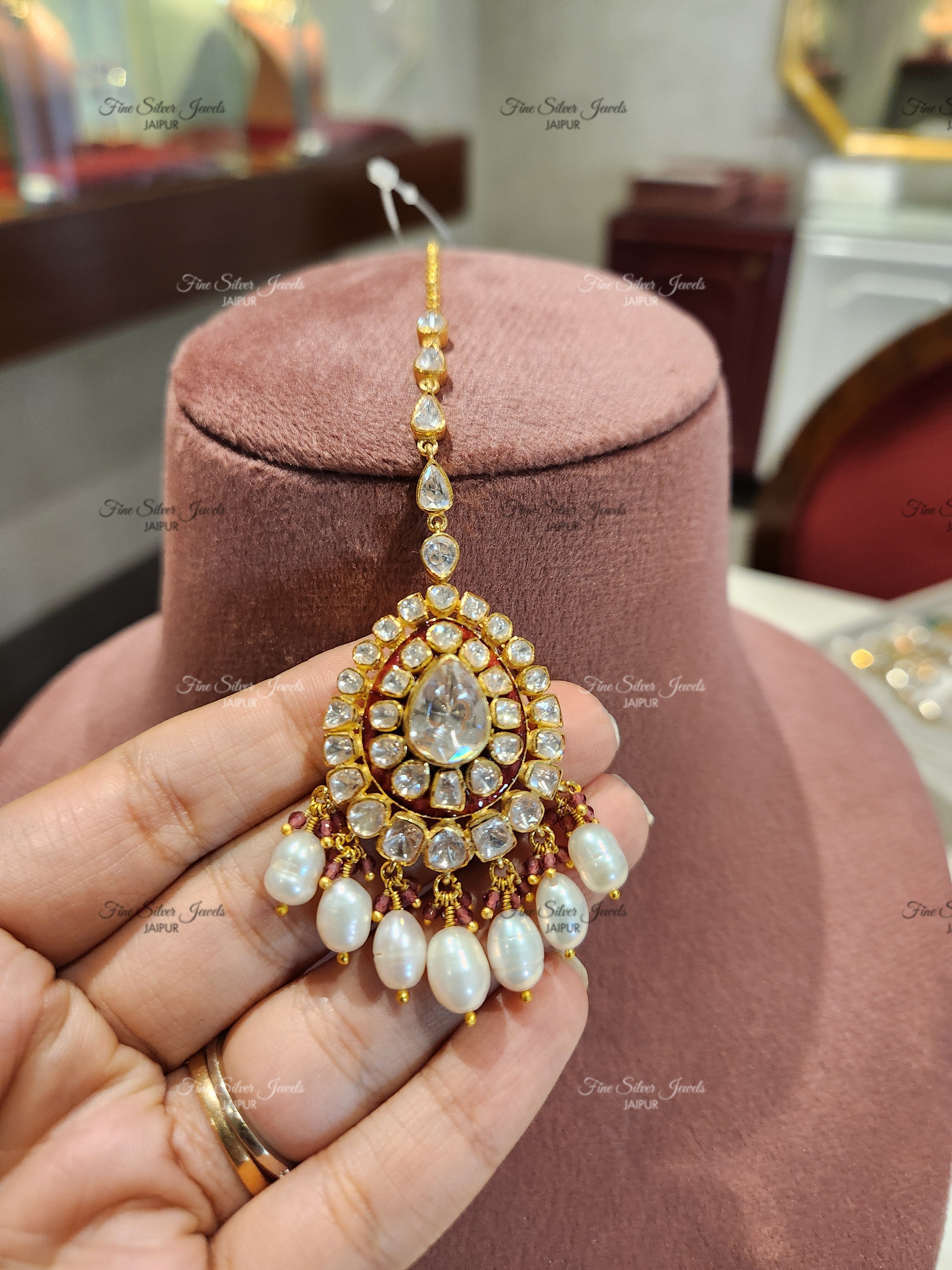 925 Silver Raha Bridal Polki Mangtikka