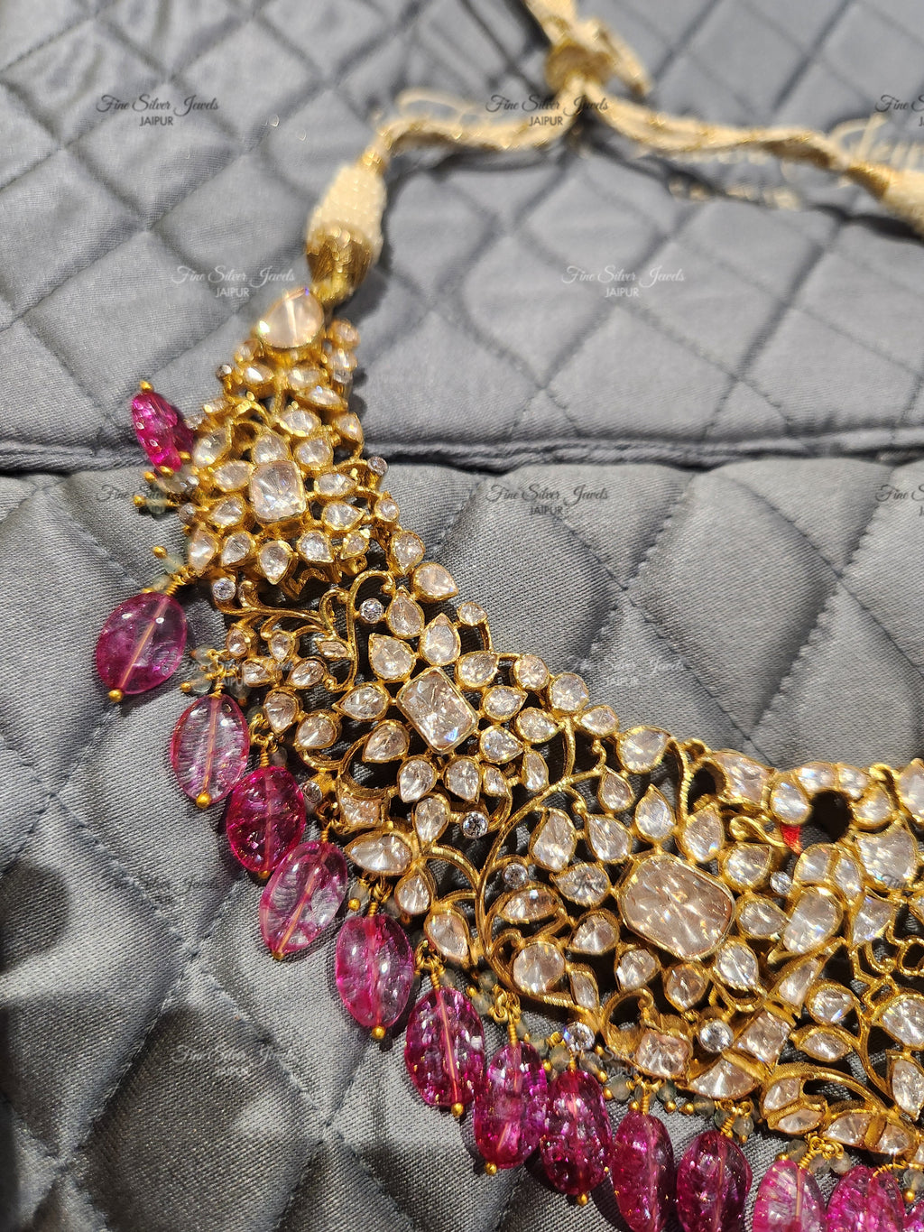 925 Silver Rania Polki Necklace Set