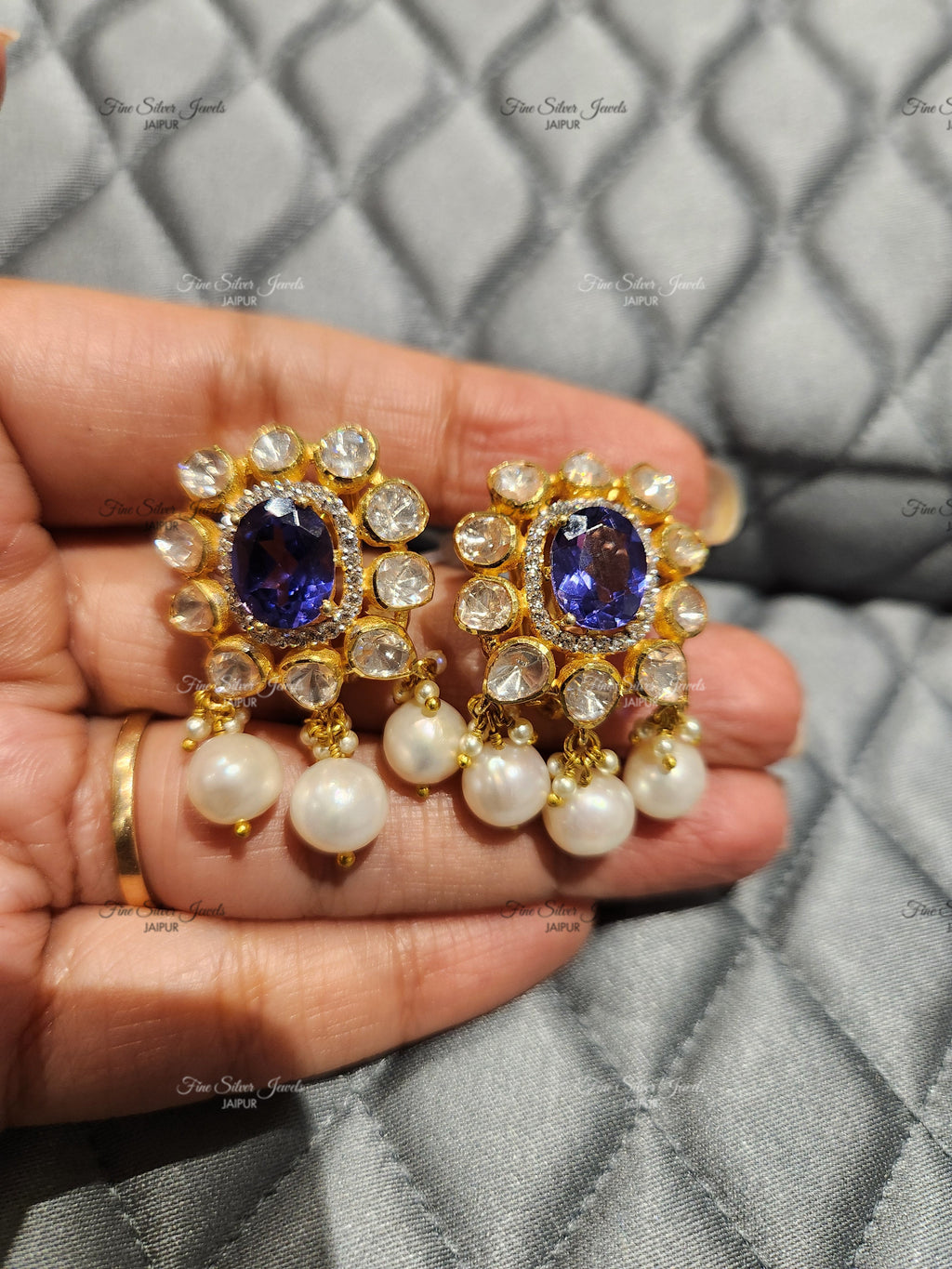 925 Silver Twinkling Pearl Drop Earrings