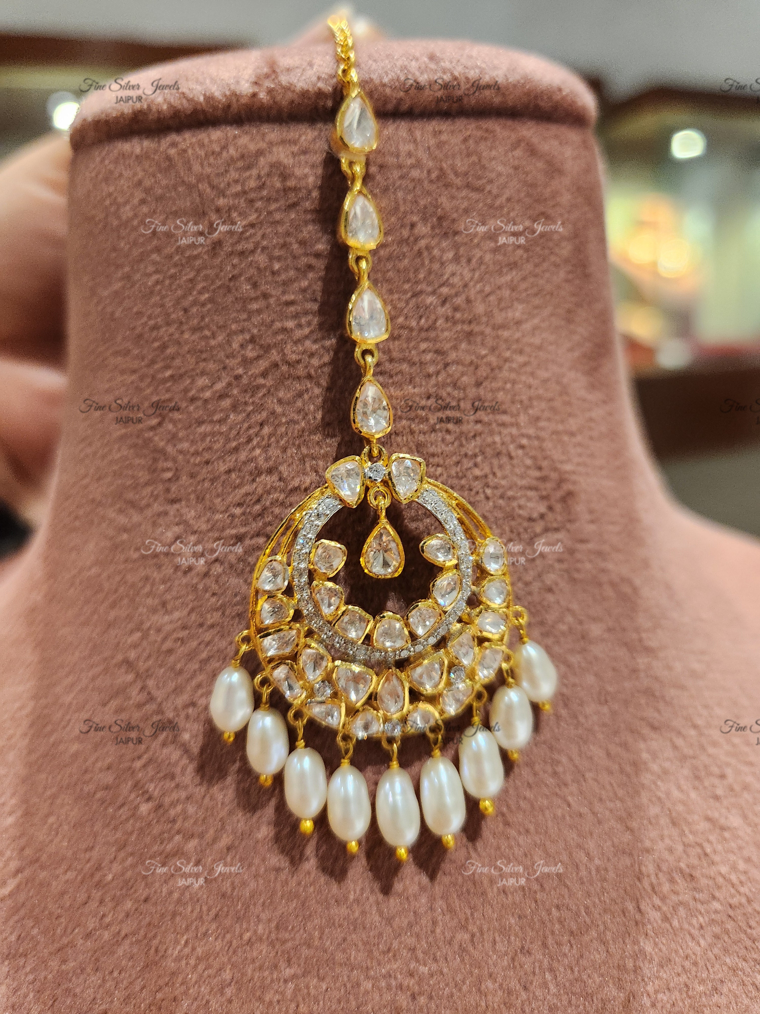 925 Silver PEARL MANGTIKKA