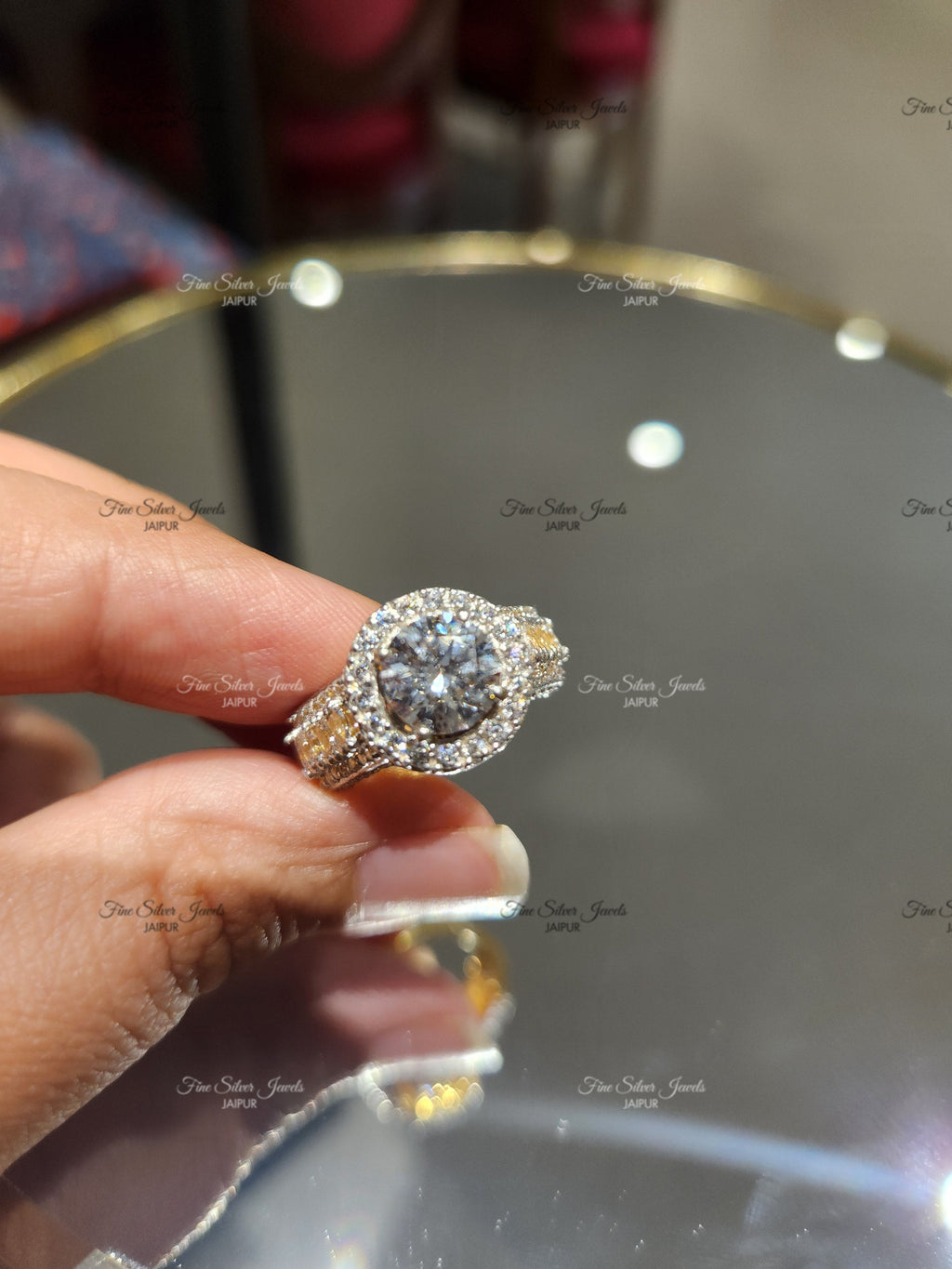 925 Silver Round Solitaire Ring