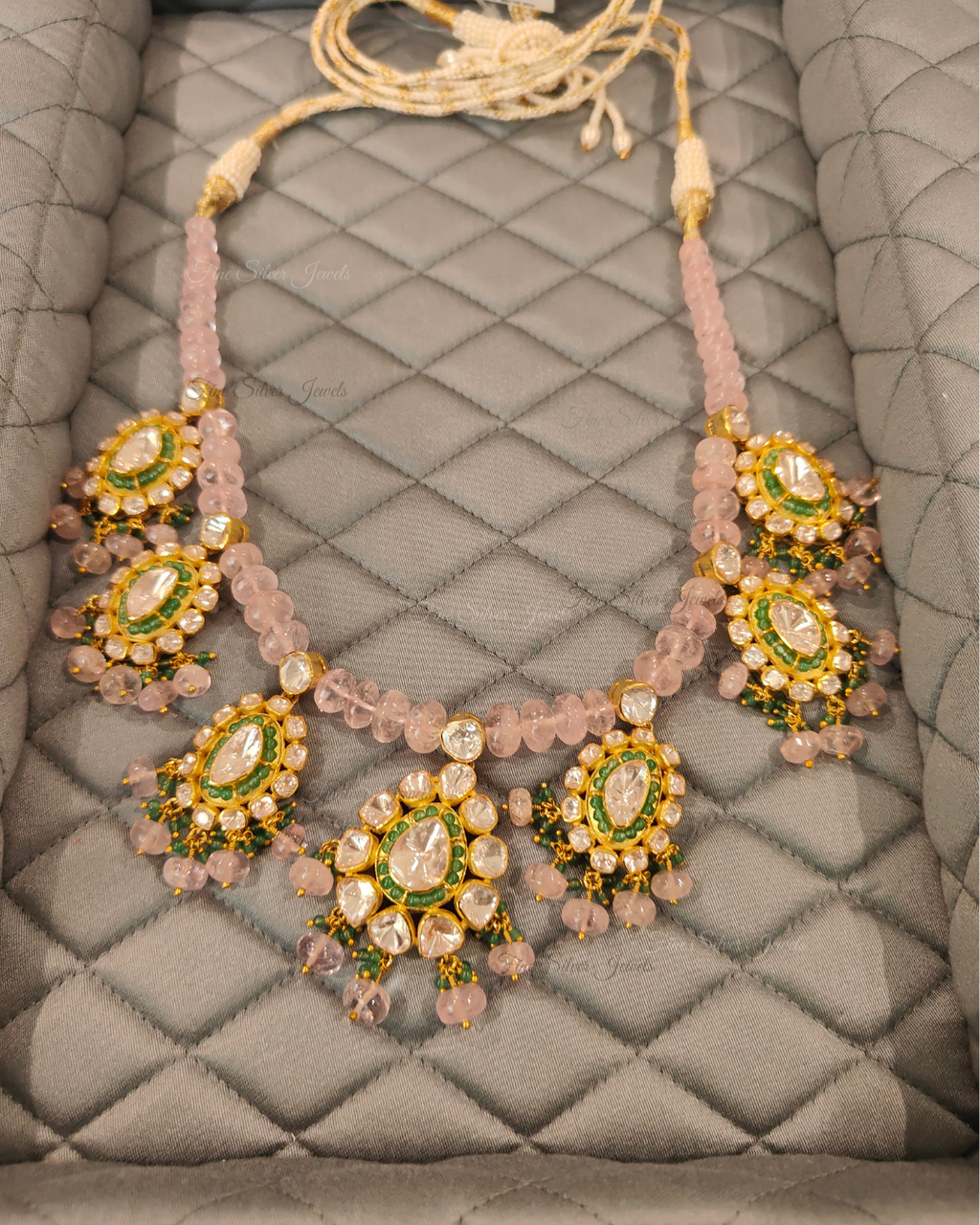 925 Silver Drishti Morganite Necklace