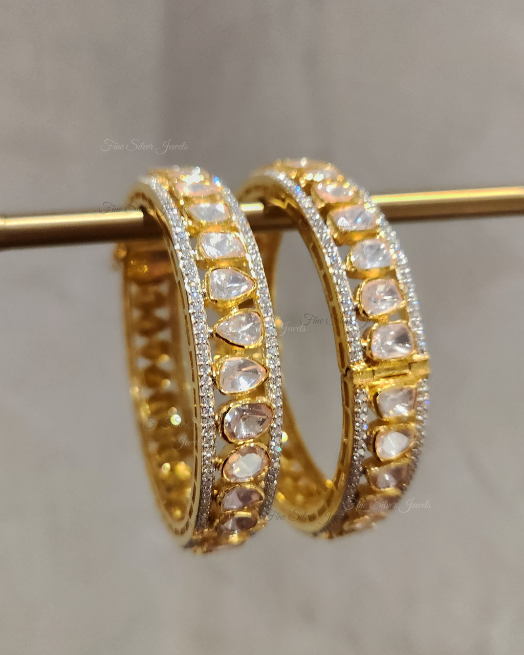 925 Silver Himani Polki Bangle