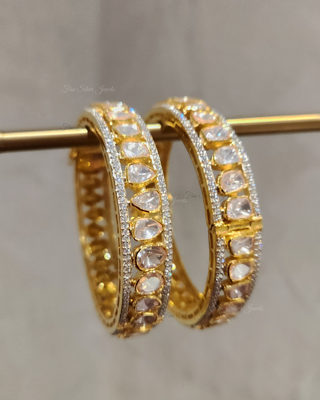 925 Silver Himani Polki Bangle