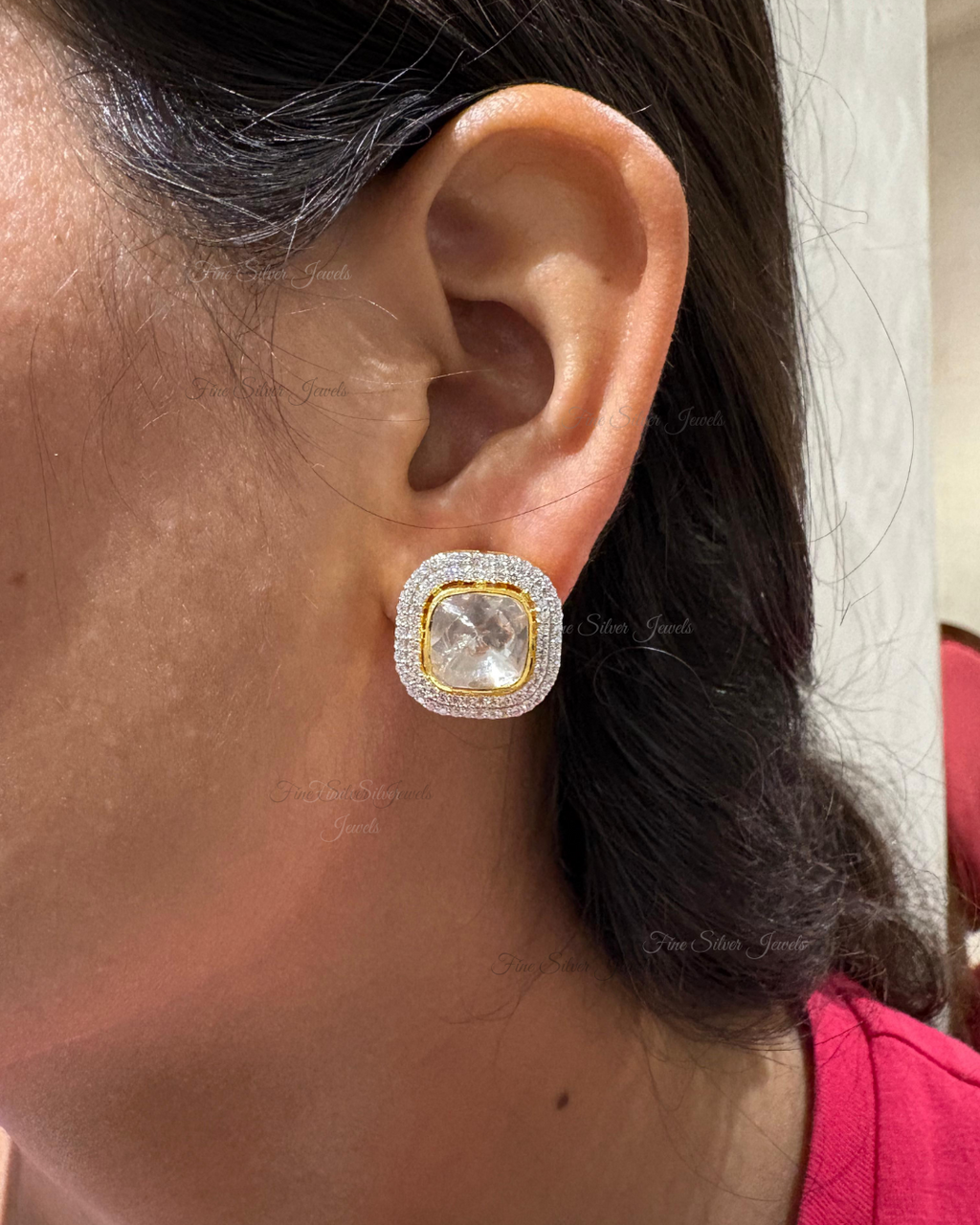 EYE CANDY POLKI EARRINGS