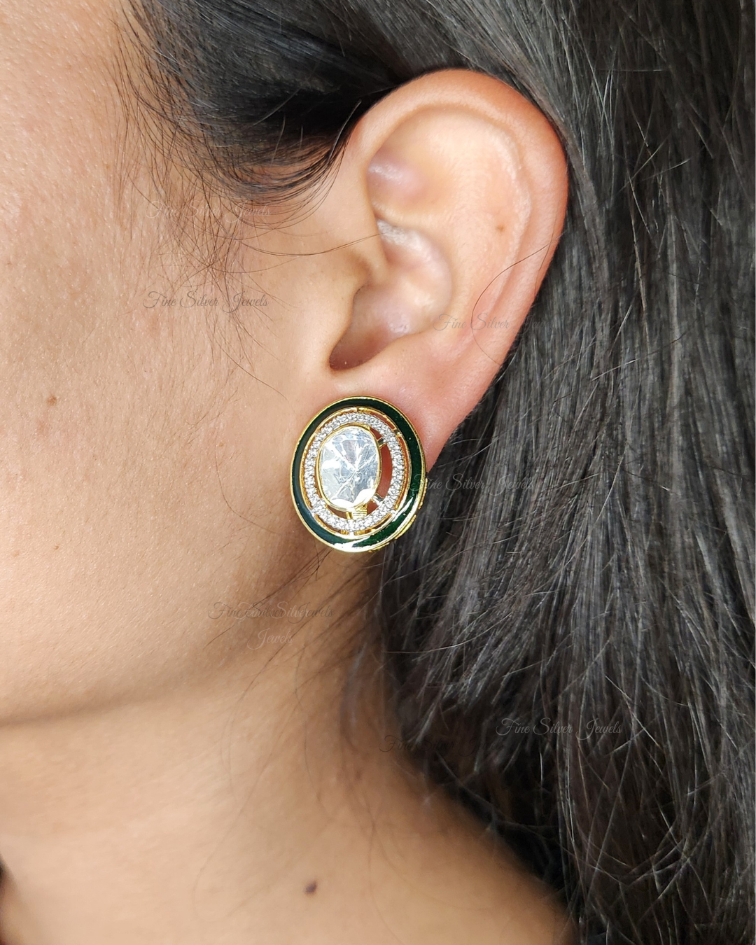 925 Silver Damini Lab Grown Earring