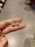 925 Silver 2 CT GRA Moissanite Earring