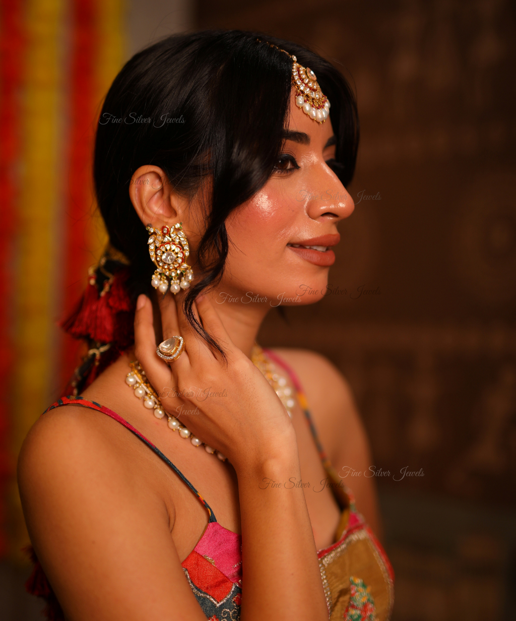 925 Silver Regal Peacock Necklace Set