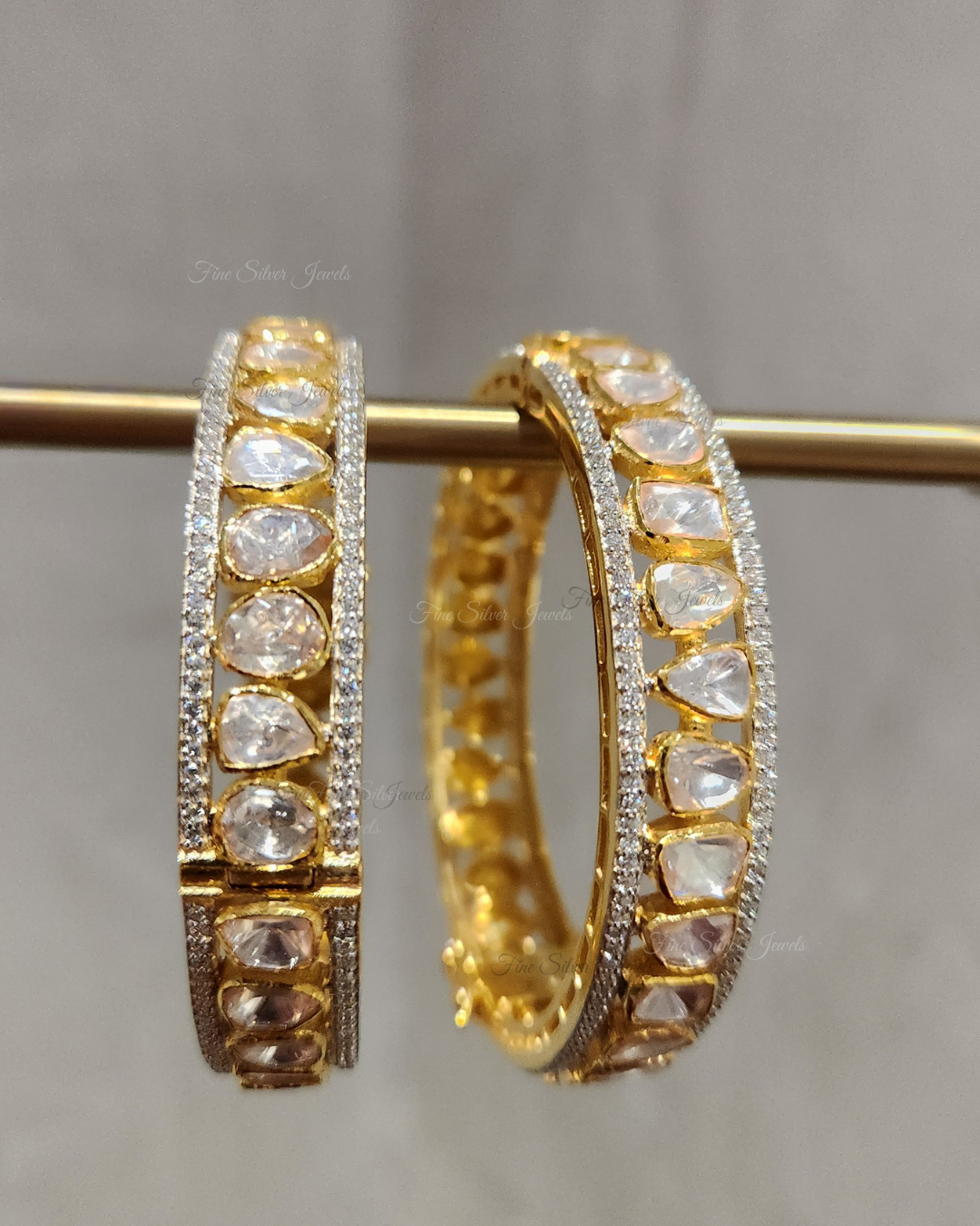 925 Silver Himani Polki Bangle