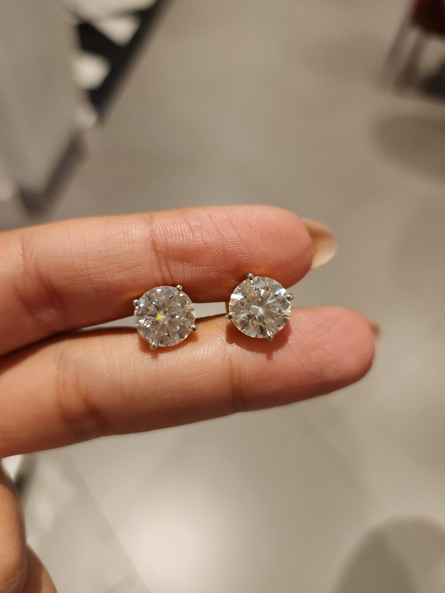 925 Silver 3 CT GRA Moissanite Earring