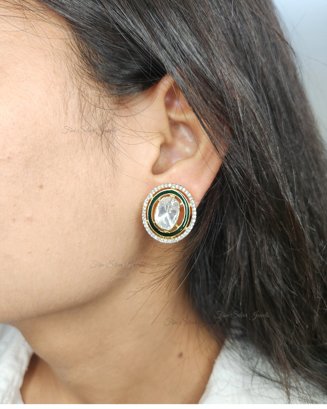 925 Silver Paavni Lab Grown Earring