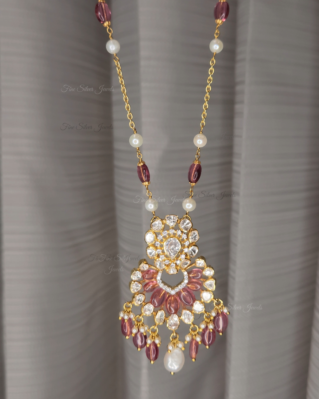 925 Silver Swarna Pendant Necklace