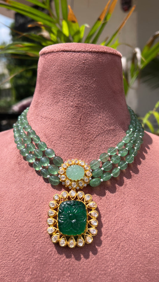 LUSH GREEN NECKLACE SET