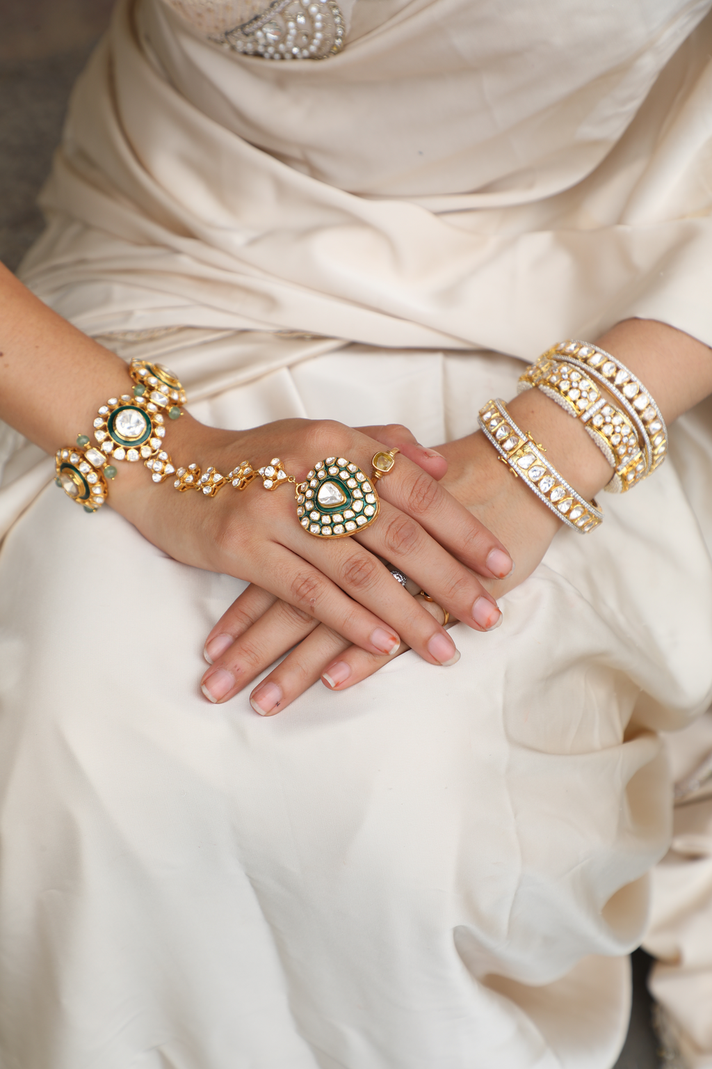 925 Silver Himani Polki Bangle