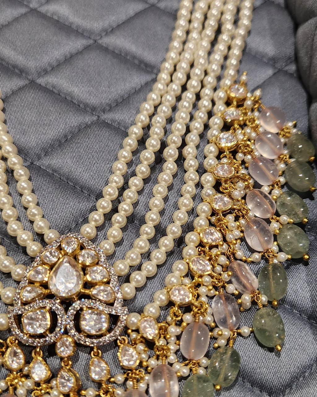 Pearl Pink Mens Necklace