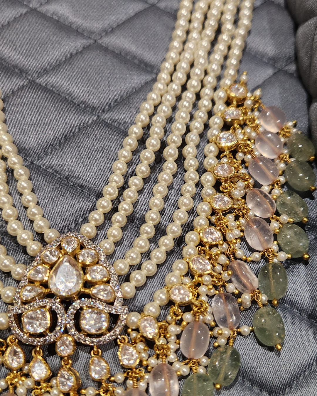 Pearl Pink Mens Necklace